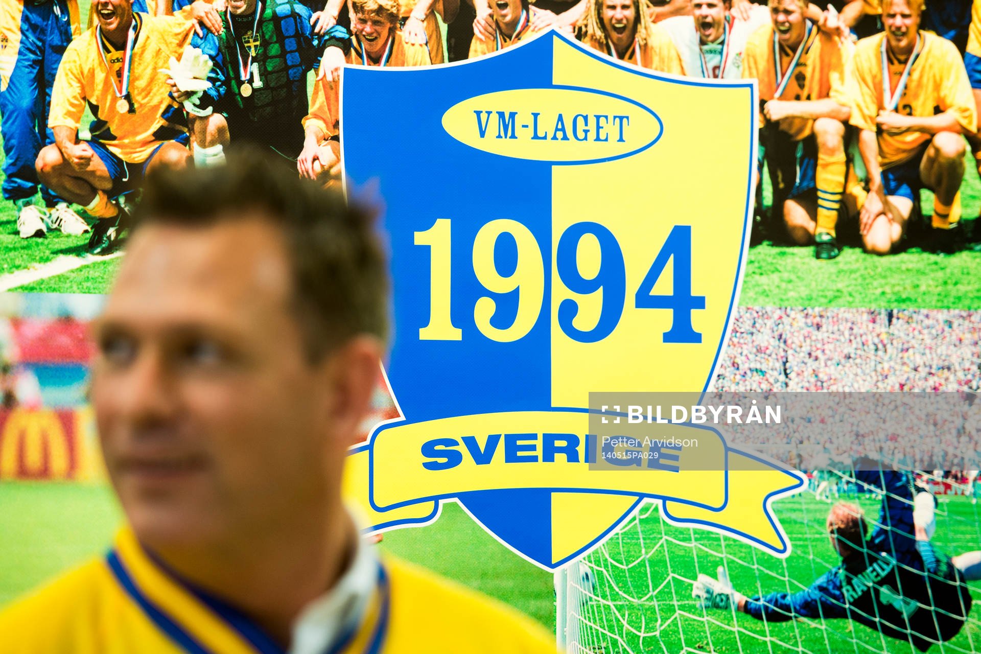 VM-laget 1994 Sverige och Pontus Kåmark i förgrunden