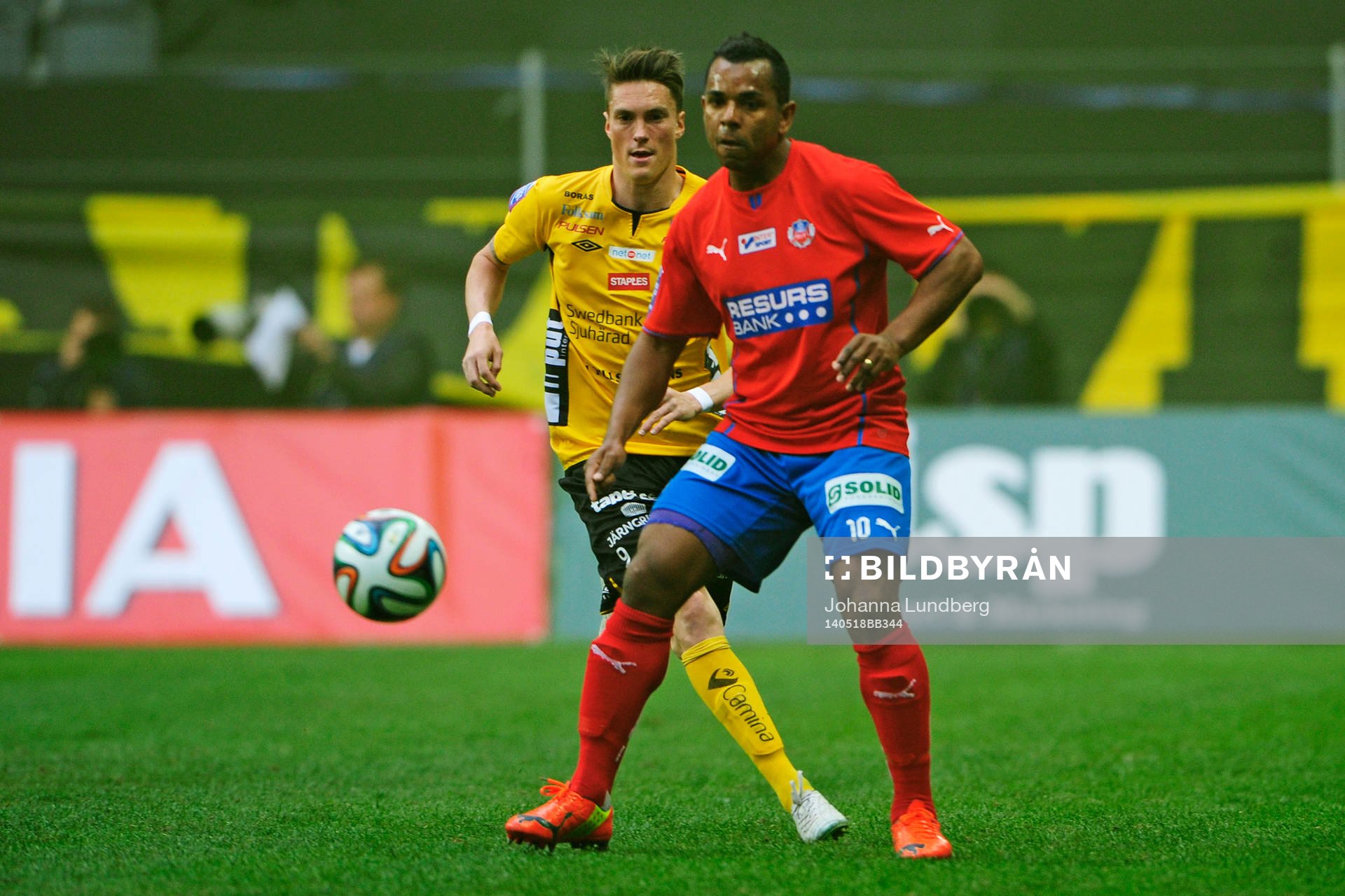 Helsingborgs Álvaro Santos och Elfsborgs Lasse Nilsson