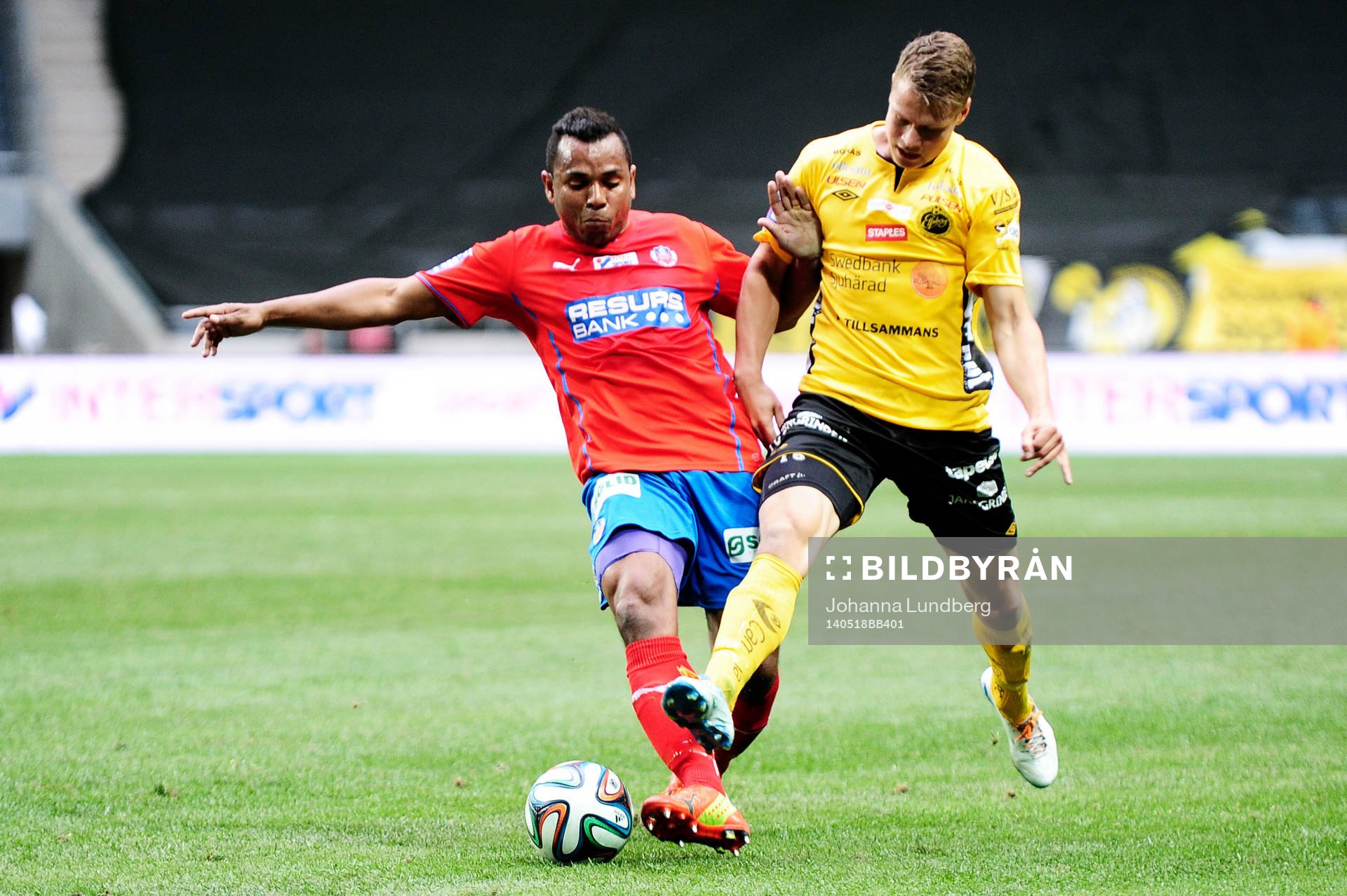 Helsingborgs Álvaro Santos och Elfsborgs Viktor Claesson