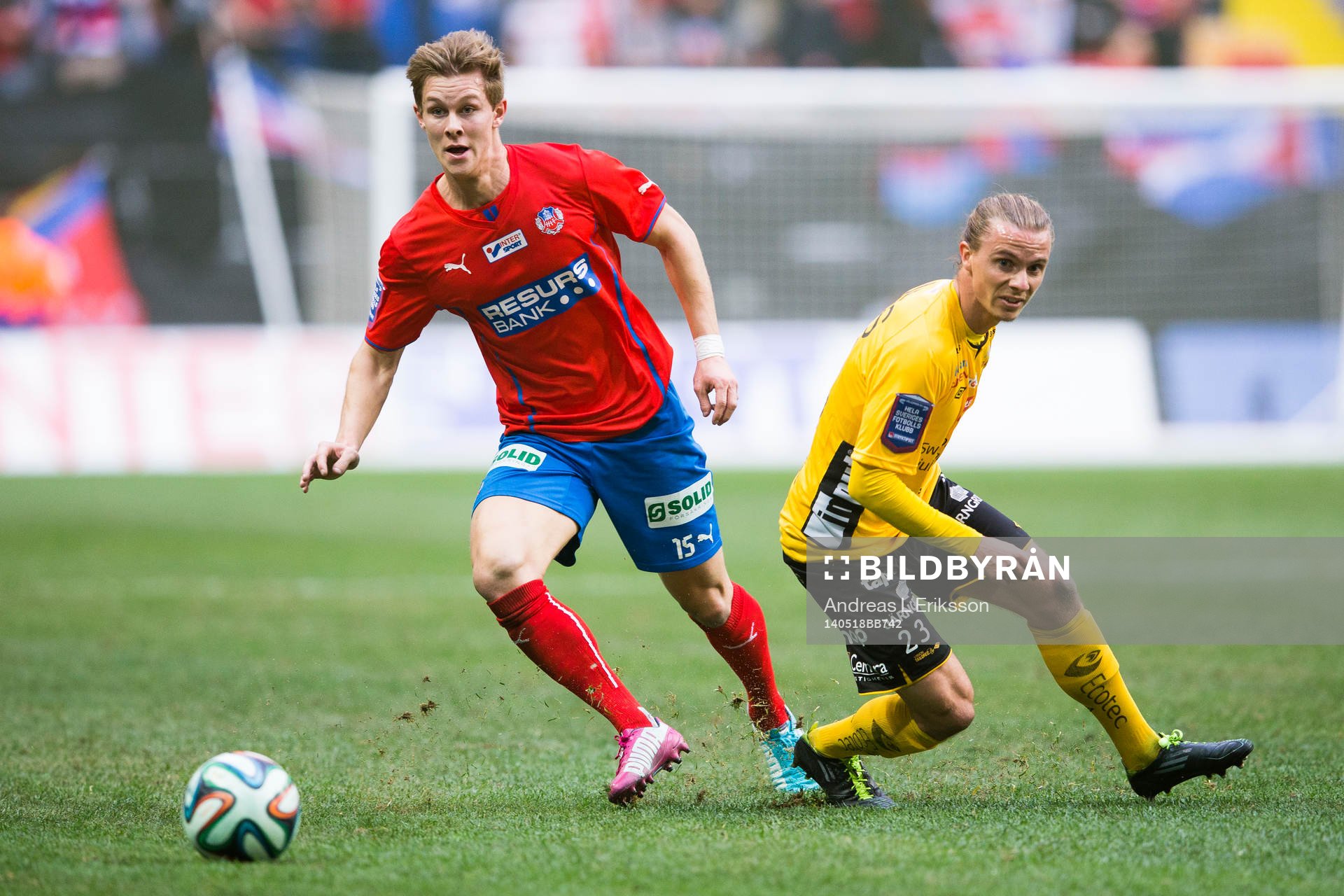 Helsingborgs Emil Krafth och Elfsborgs Niklas Hult