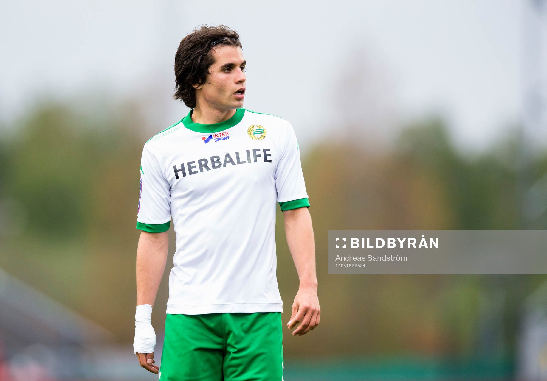 Hammarbys Lars Mendonca Fuhre under fotbollsmatchen i Superettan mellan Syrianska och Hammarby den 18 Maj 2014 i Södertälje. 