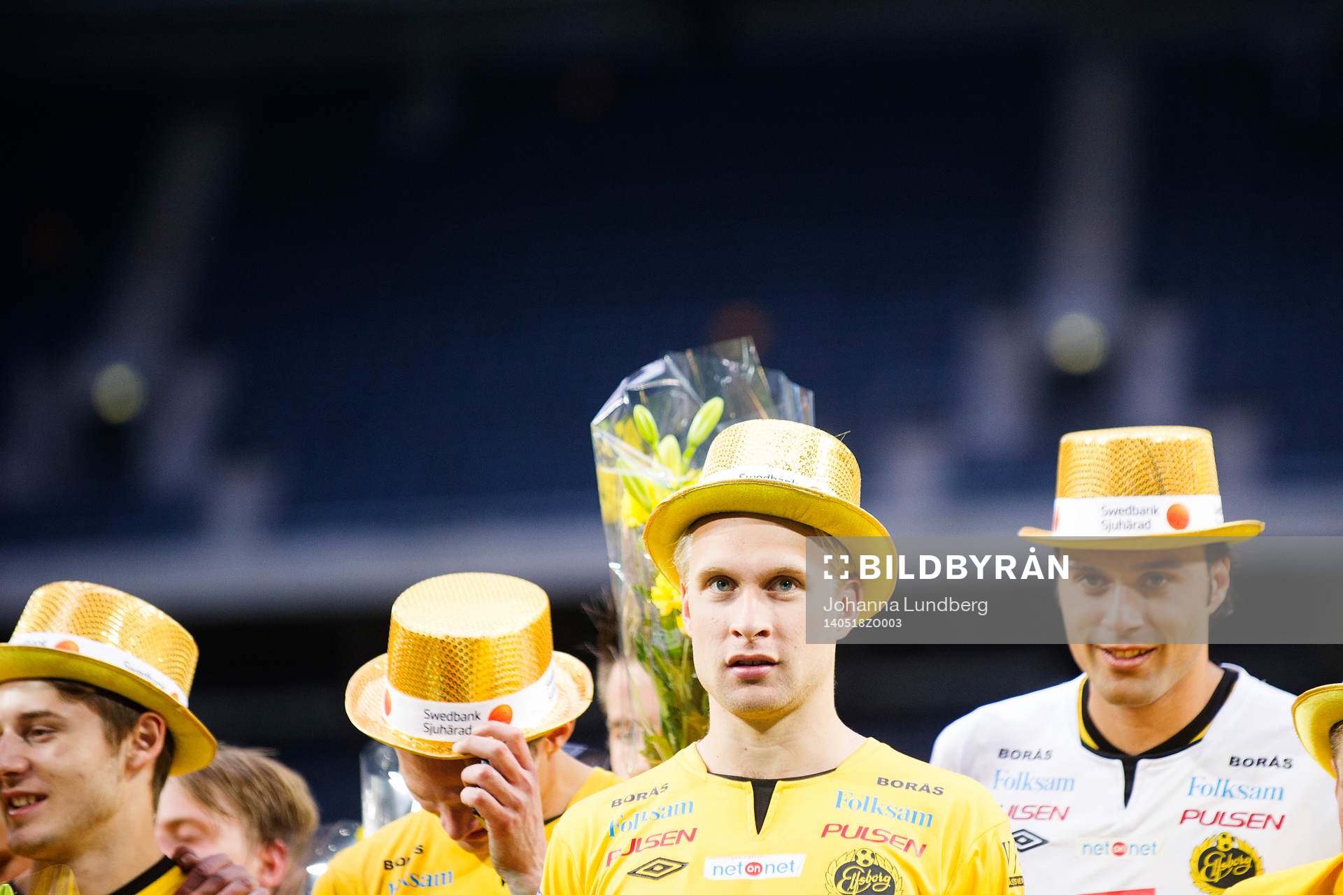 Elfsborgs Johan Larsson och målvakt Abbas Hassan
