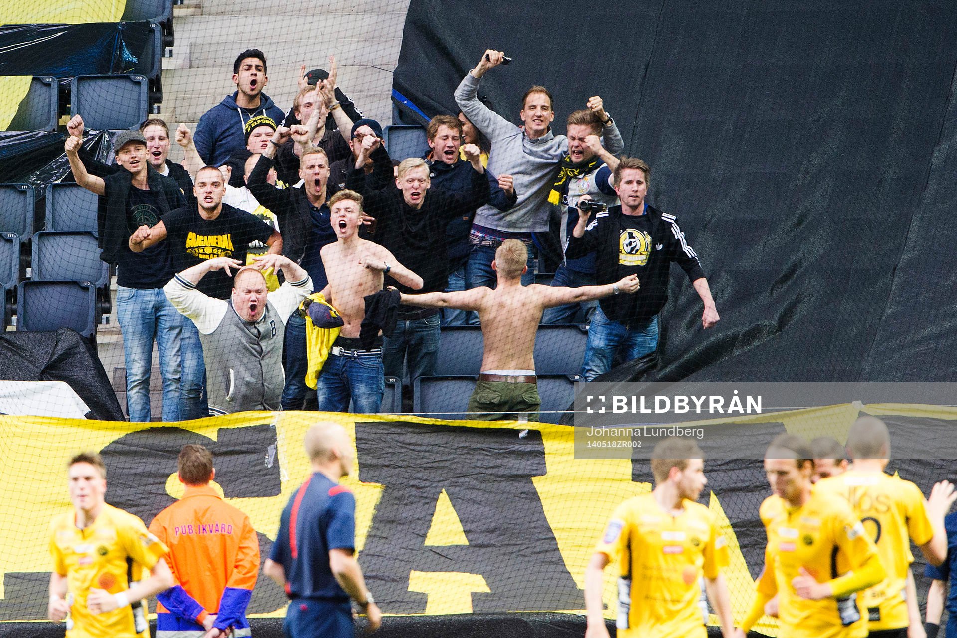 Elfsborgs supportrar jublar