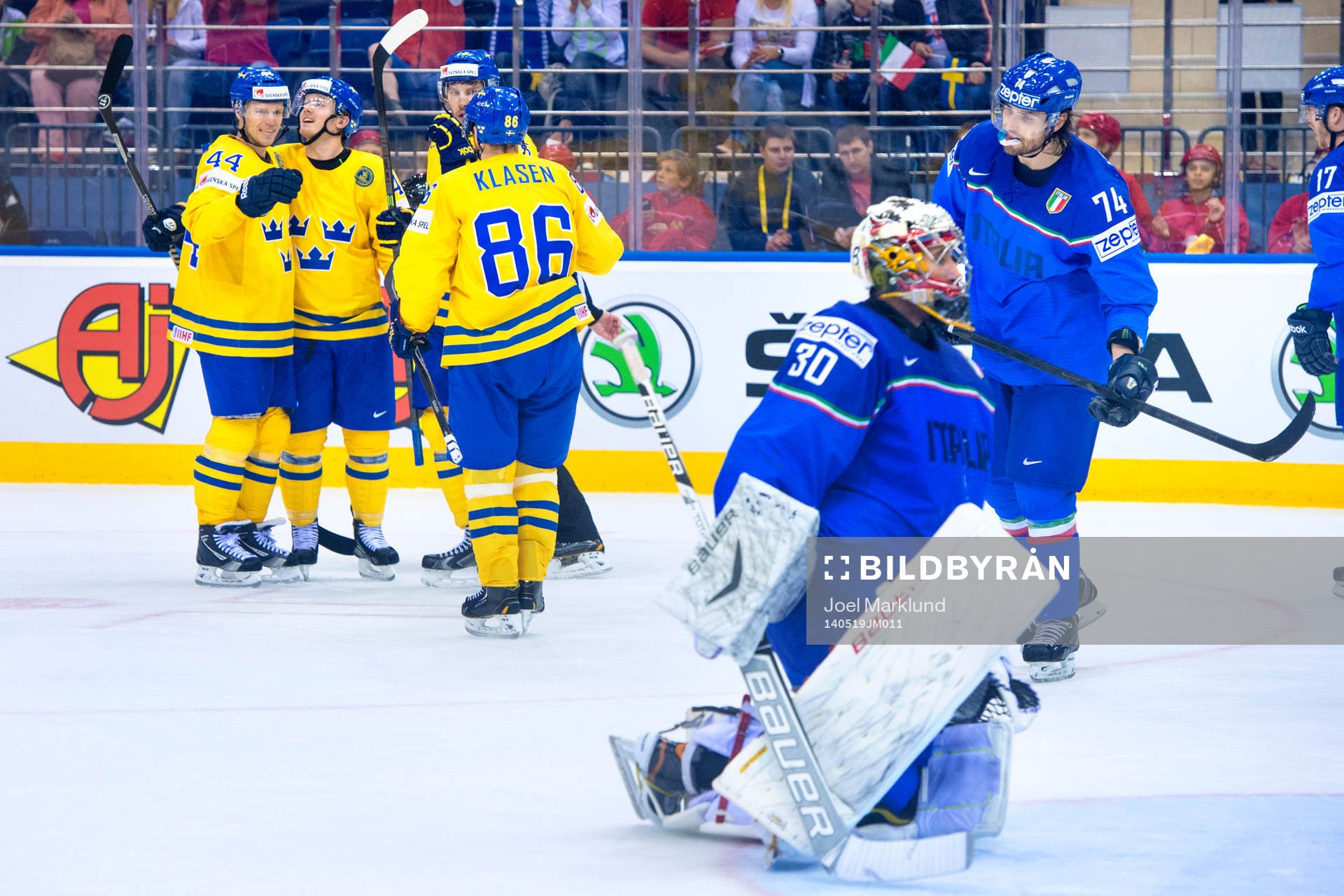 Sveriges Nicklas Danielsson, Gustav Nyquist, Mattias