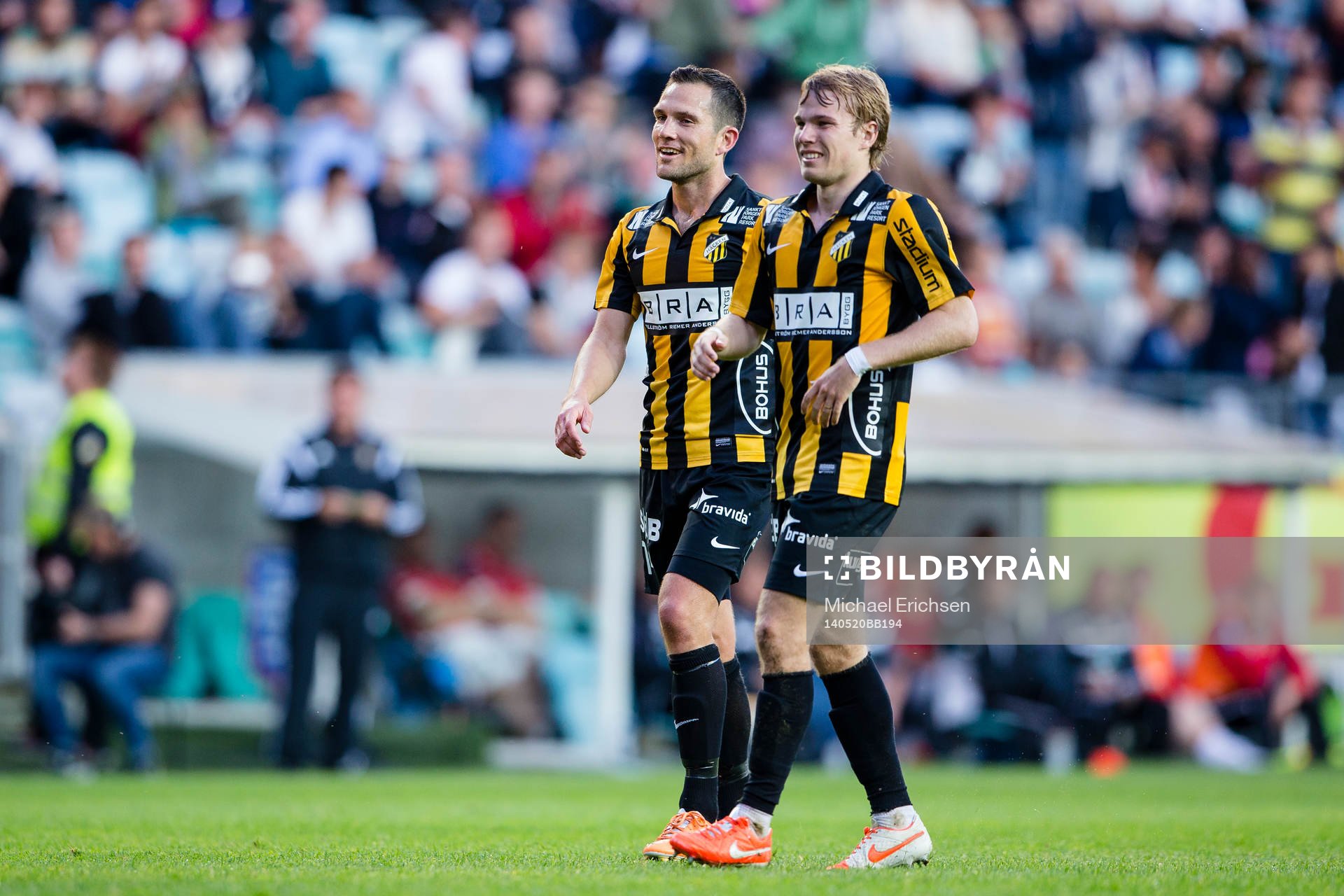 Häckens Martin Ericsson och Oscar Lewicki är glada