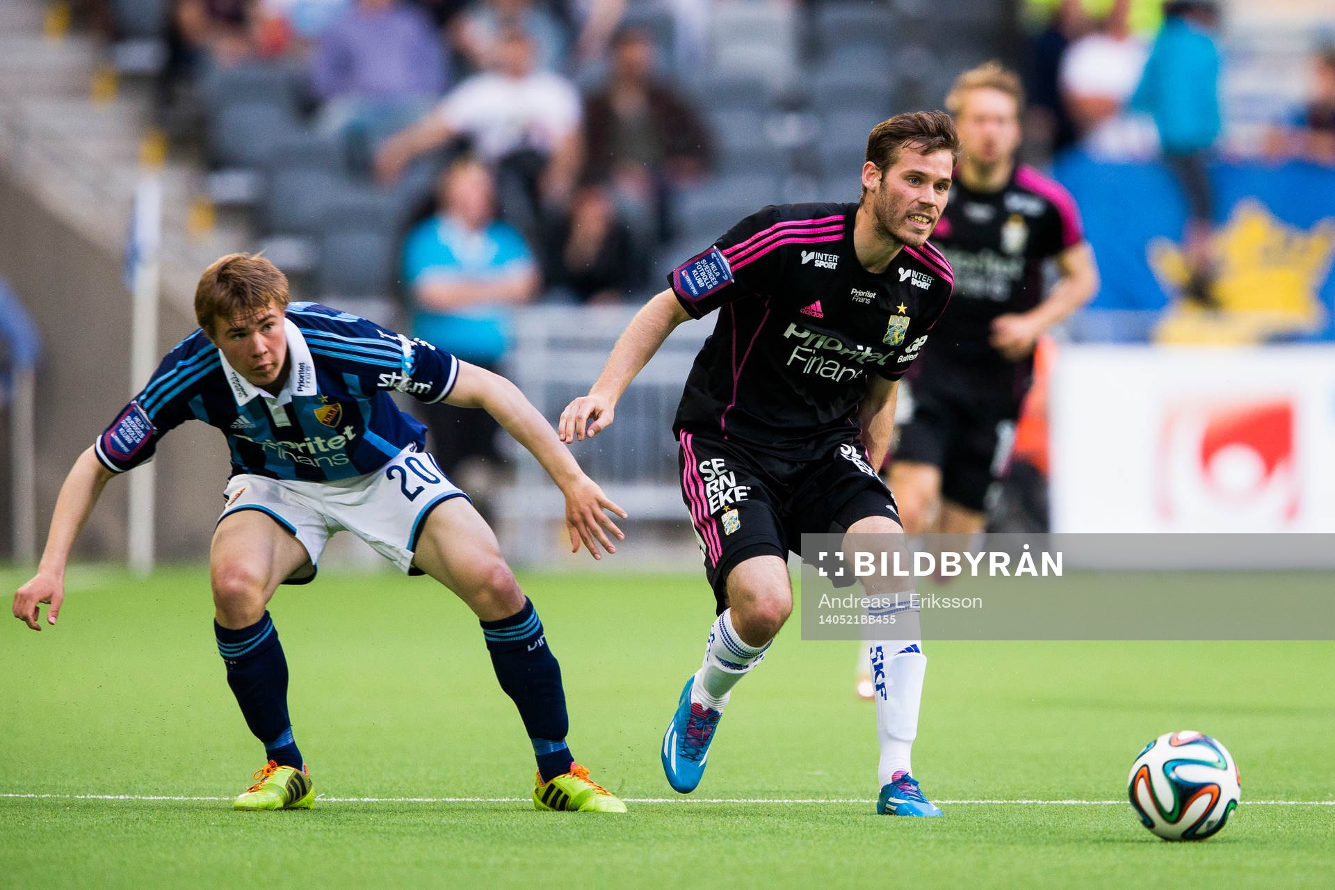 Djurgårdens Simon Tibbling och IFK Göteborgs Emil