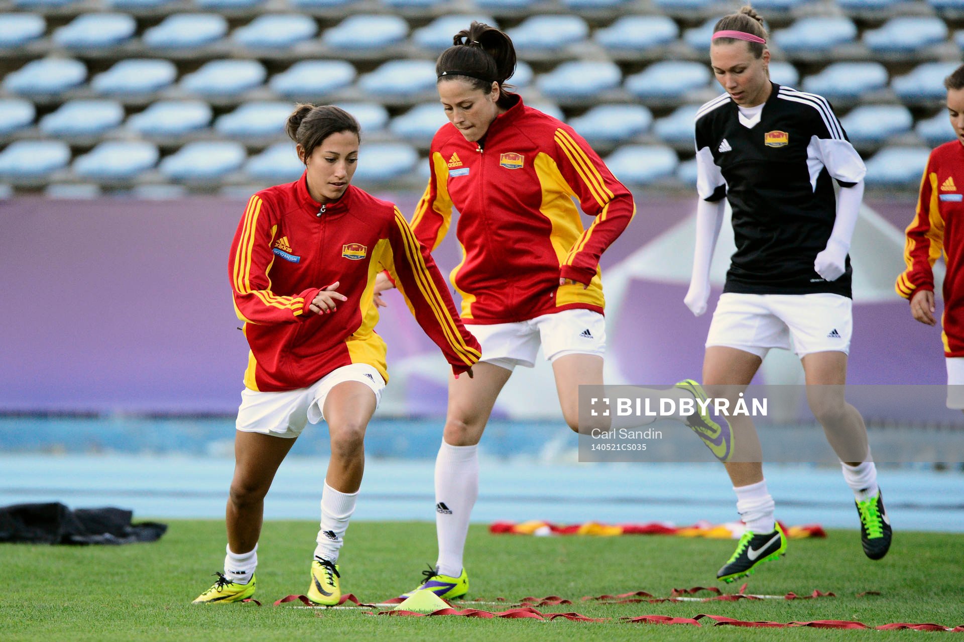 Tyresös Christen Press under en träning inför finalen i damernas Champions League den 21 maj 2014 i Lissabon, Portugal.