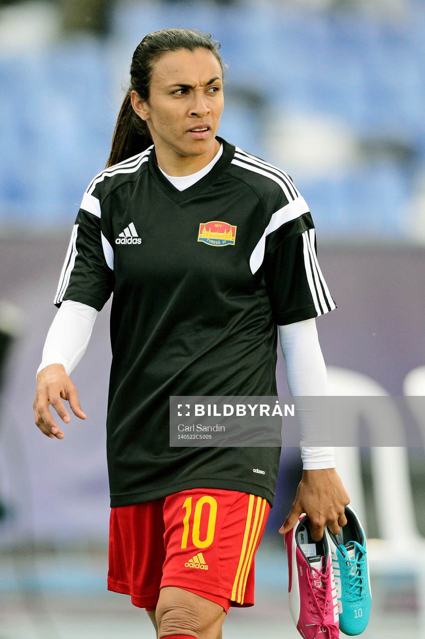 Tyresös Marta Vieira da Silva innan finalen i damernas