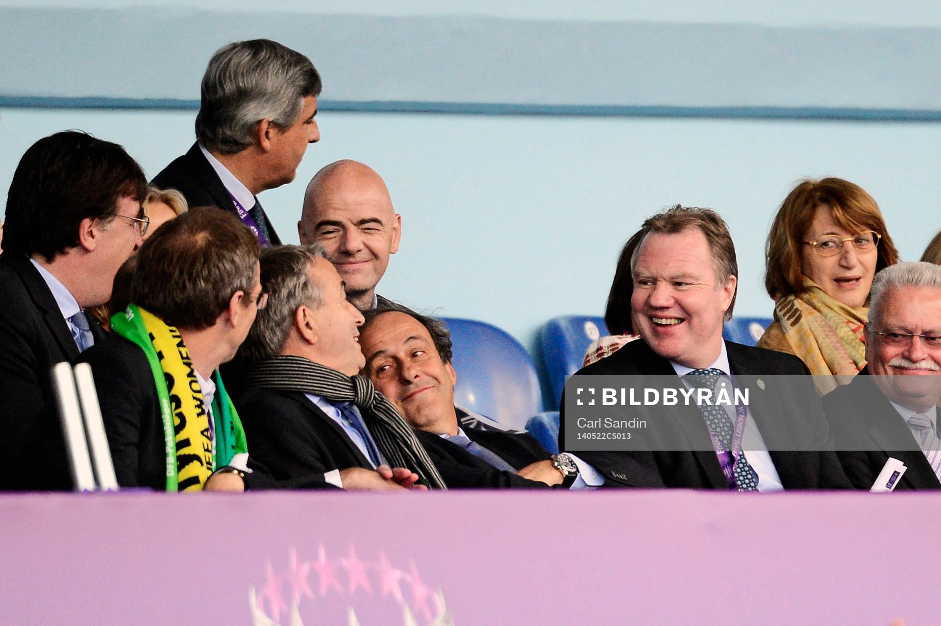 Michel Platini, President UEFA och Karl-Erik Nilsson,