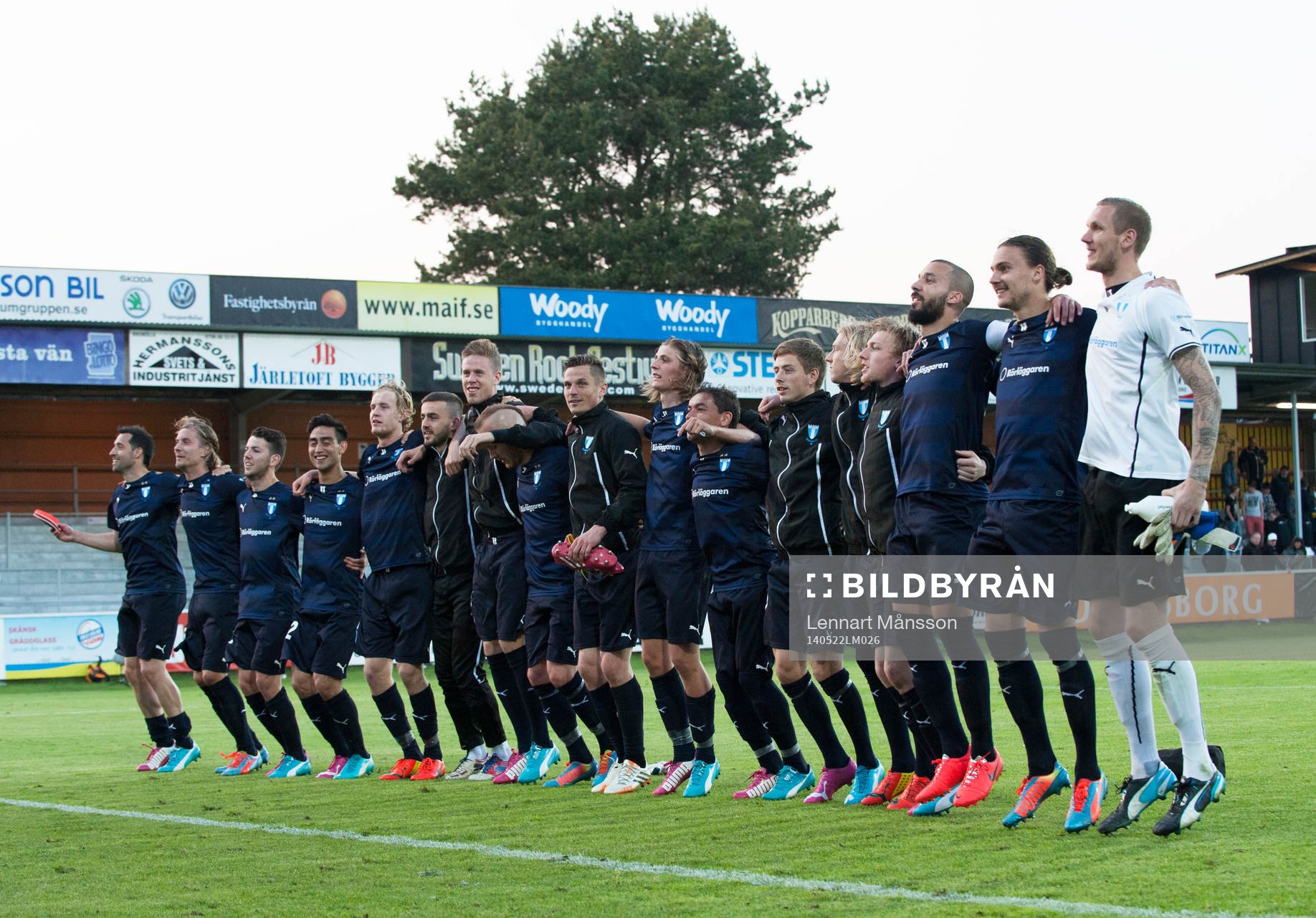   i den allsvenska matchen mellan Mjällby och Malmö FF i Hällevik 22 maj  2014.