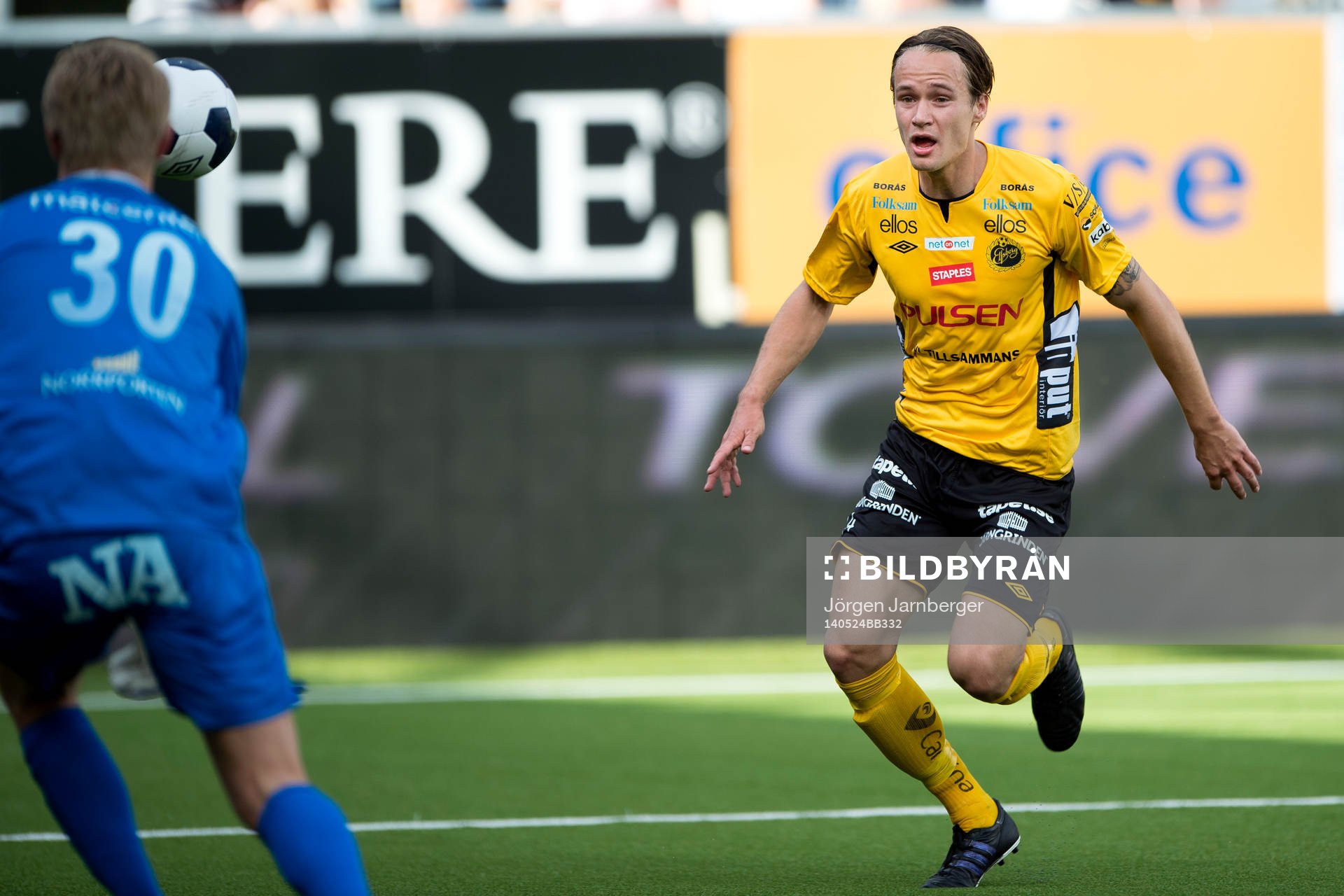 Elfsborgs Viktor Prodell under fotbollsmatchen i Allsvenskan mellan IF Elfsborg och Örebro SK den 24 maj 2014 i Borås.