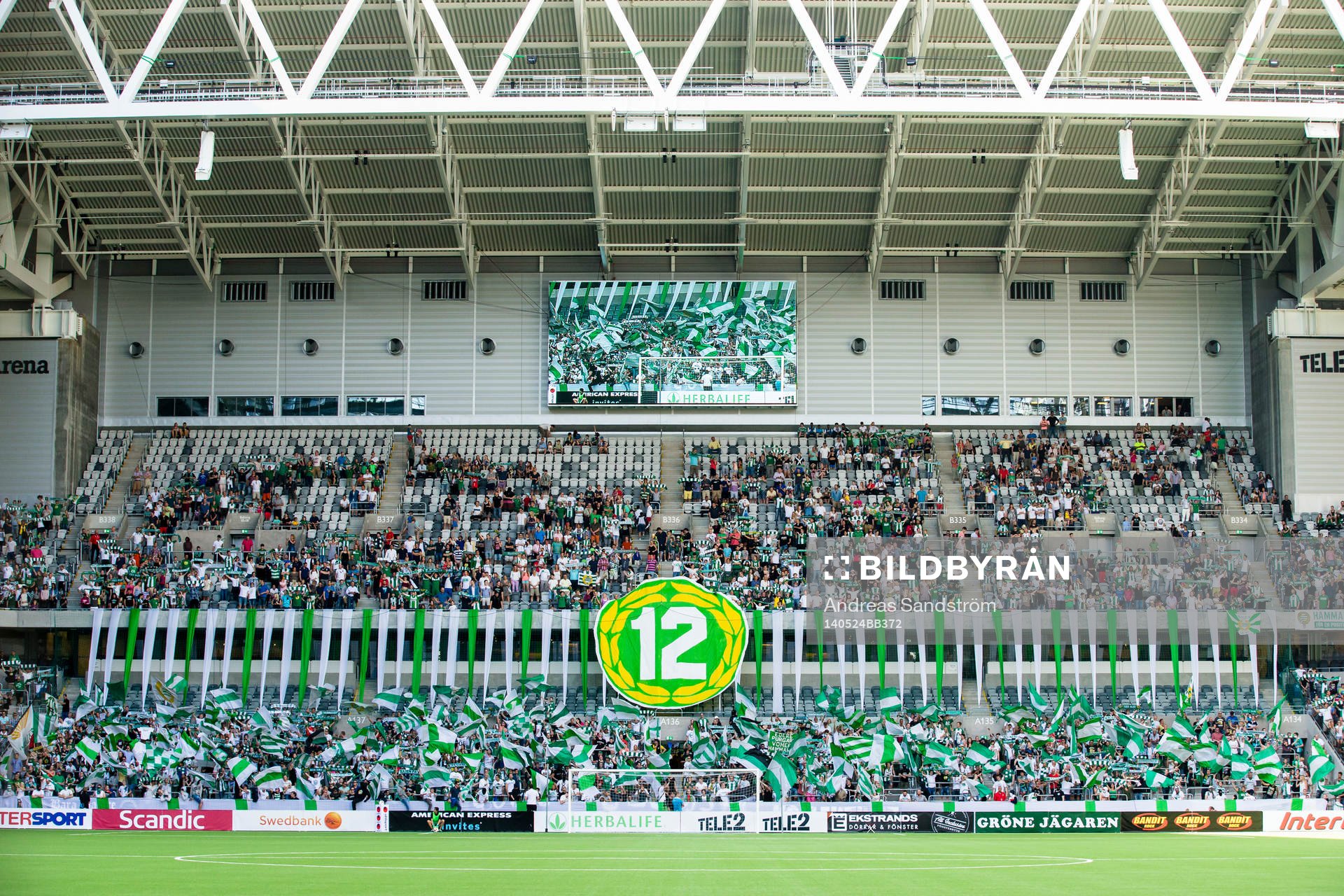 Hammarbys klack inför fotbollsmatchen i Superettan mellan Hammarby och Varberg den 24 Maj 2014 i Stockholm. 