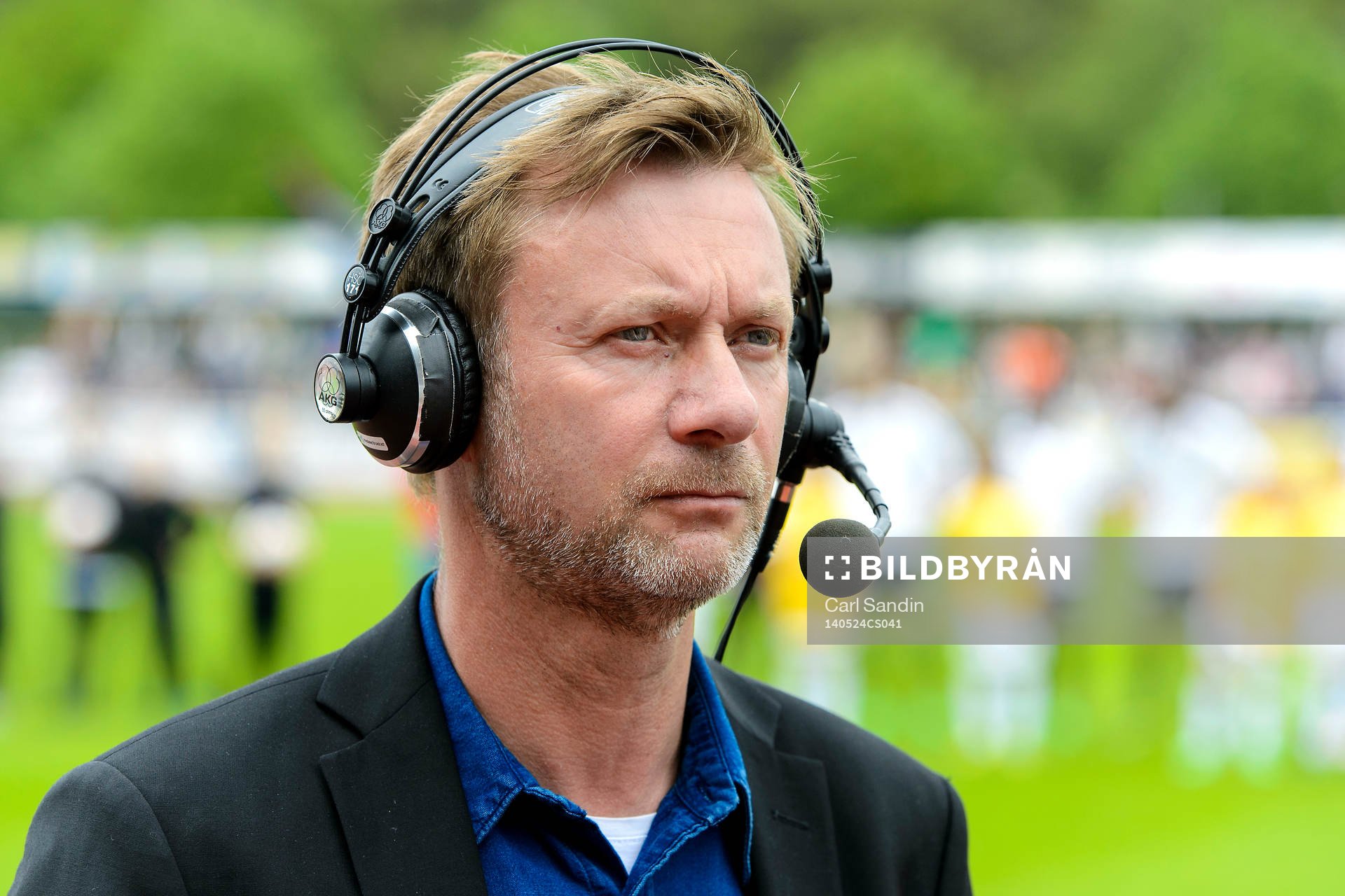 Häckens tränare Peter Gerhardsson under fotbollsmatchen i allsvenskan mellan Falkenberg och Häcken den 24 maj 2014 i Falkenberg.