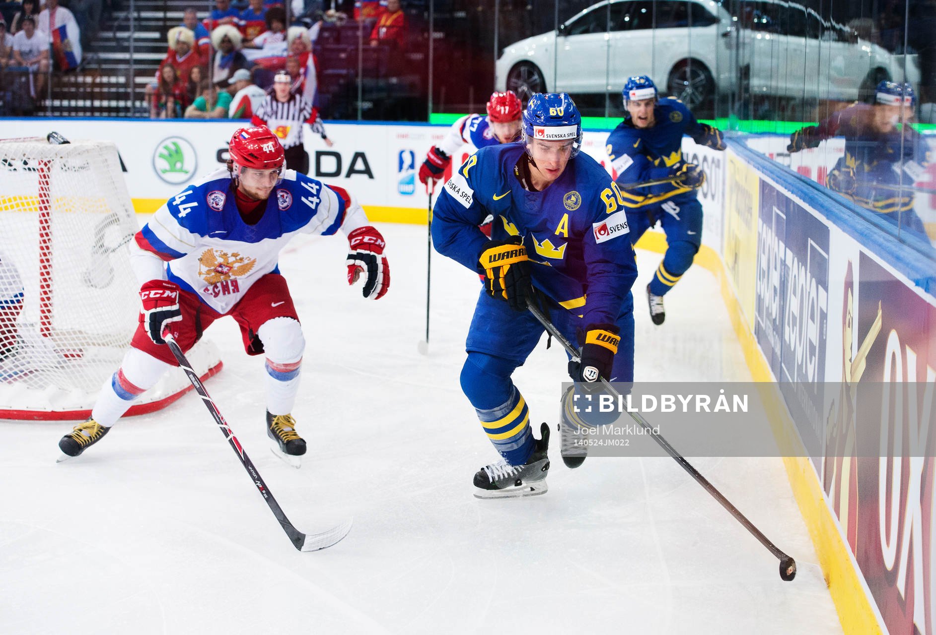 Rysslands Yegor Yakovlev och Sveriges Mikael Backlund
