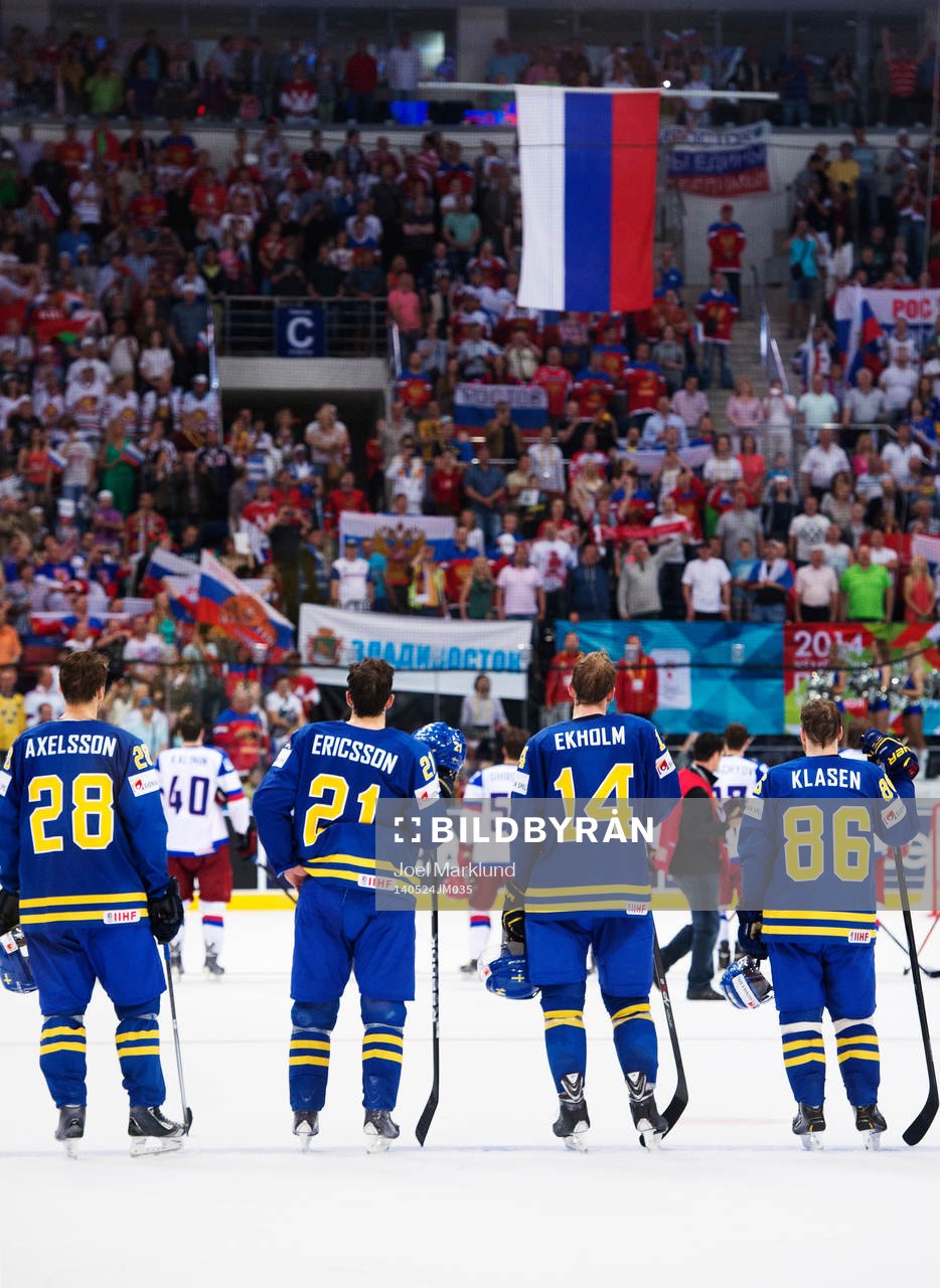 Sveriges Dick Axelsson, Jimmie Ericsson, Mattias Ekholm och