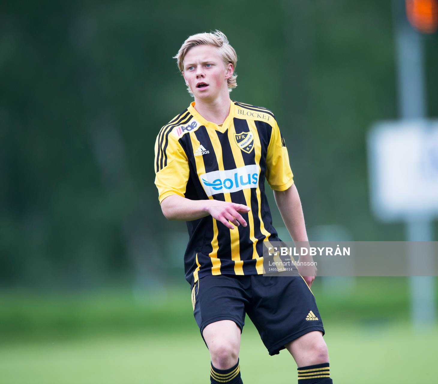 IFK Hässleholms Philip Bengtsson i matchen i division 111
