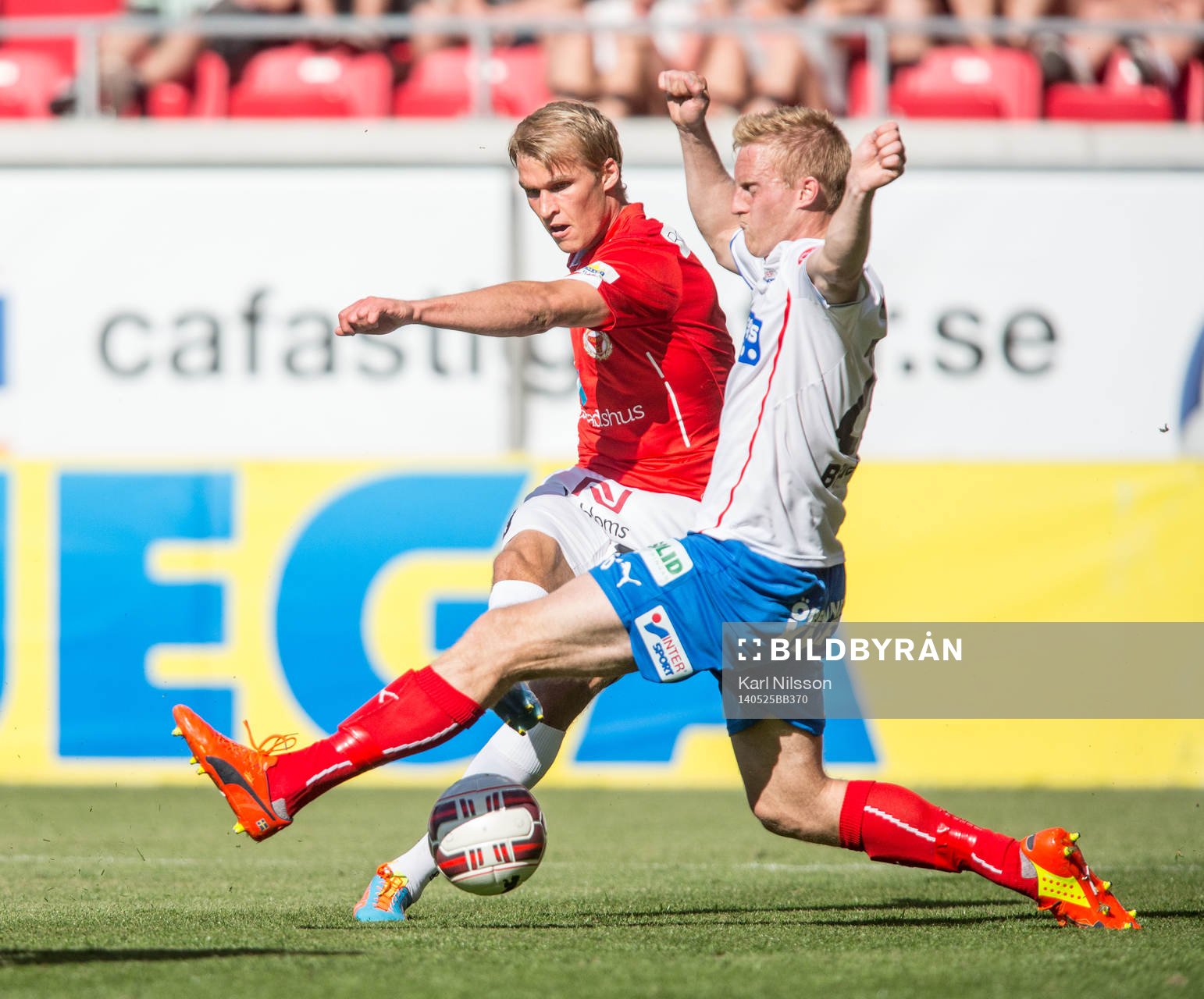 Kalmars Sebastian Andersson under fotbollsmatchen i  i Allsvenskan mellan Kalmar och Helsingborg den 25 maj 2014 i Kalmar.