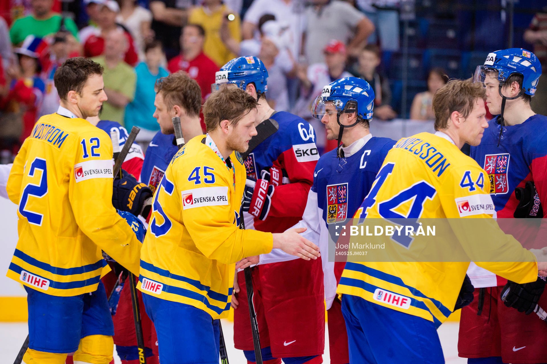 Sveriges Joakim Lindström, Oscar Möller och Nicklas
