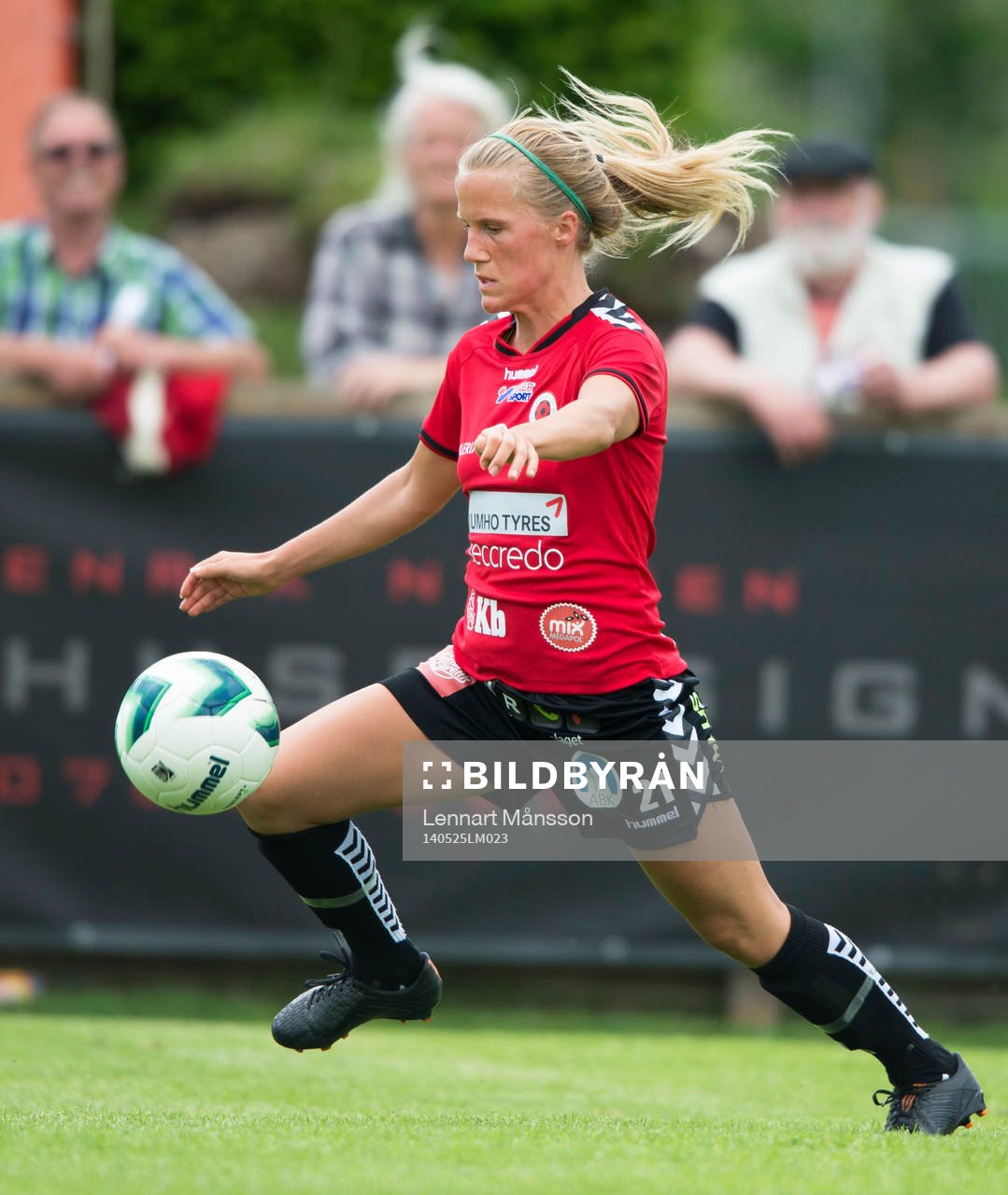  Kristianstads Amanda Persson i matchen i damallsvenskan mellan Kristianstad och Umeå i Kristianstad 25 maj  2014.