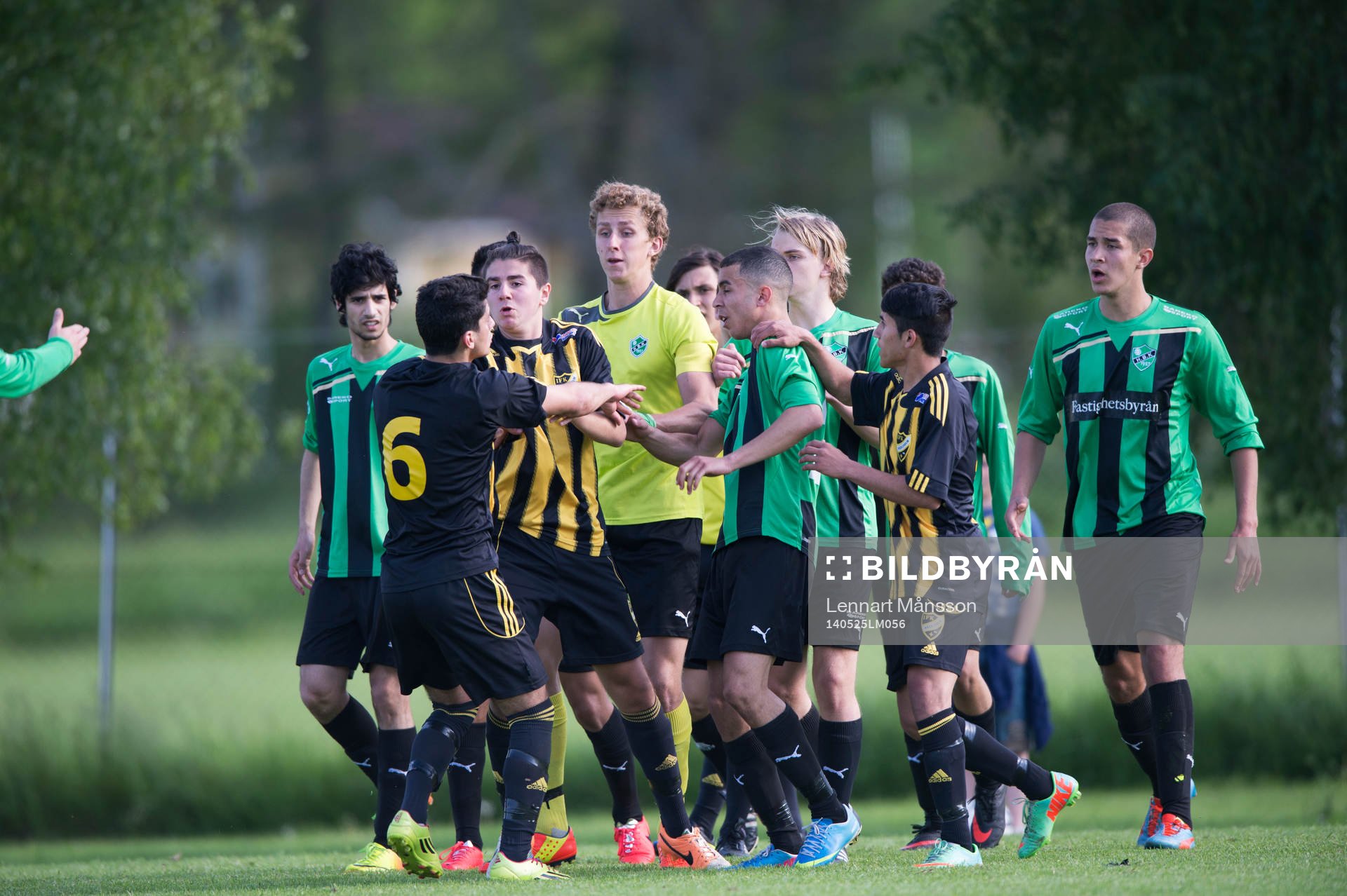 Bråk mellan Hässleholms och Högaborgs spelare i matchen