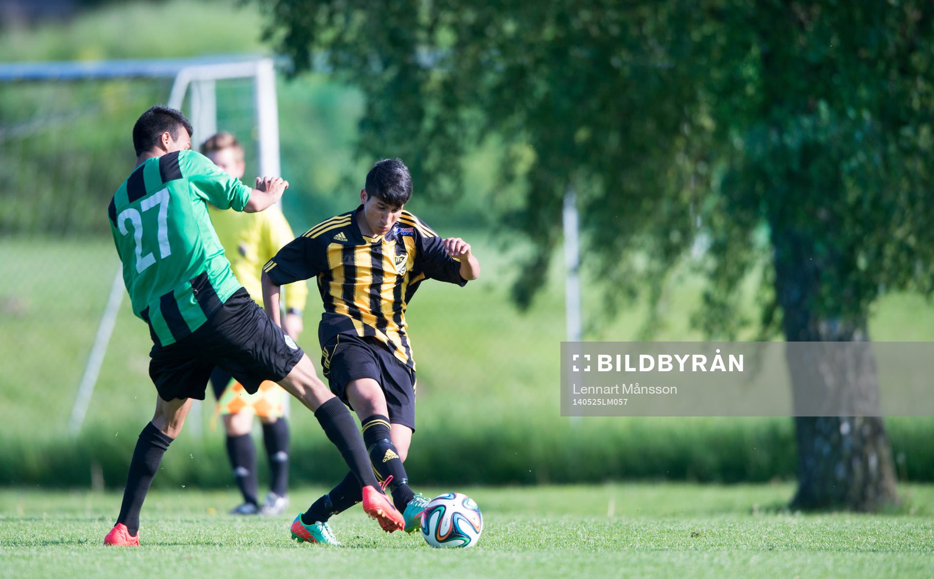 IFK Hässleholms Hamed Rahimi  i matchen i juniorallsvenskan mellan IFK Hässleholm och Högaborg i Hässleholm 25 maj  2014.