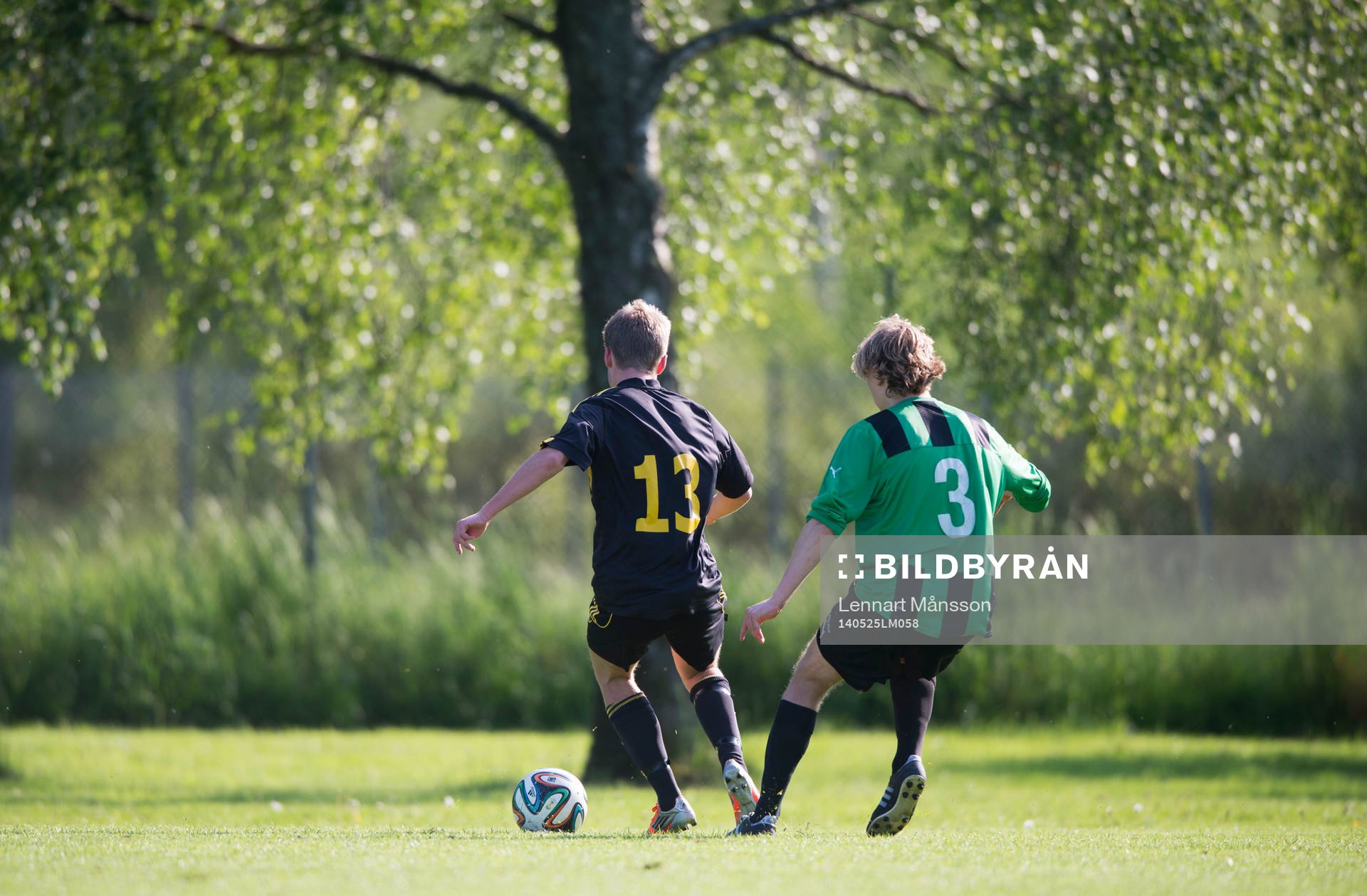 Idyllisk idrottsplats i matchen i juniorallsvenskan mellan