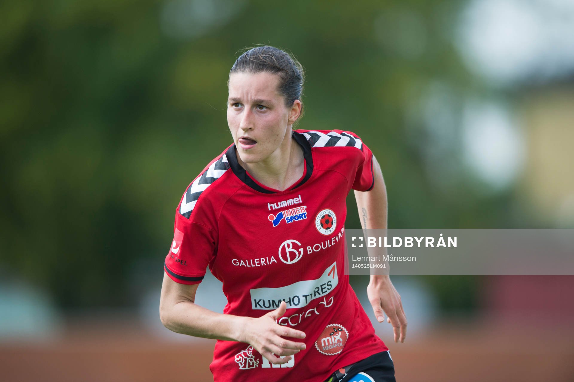 Kristianstads Johanna Rasmussen i matchen i damallsvenskan