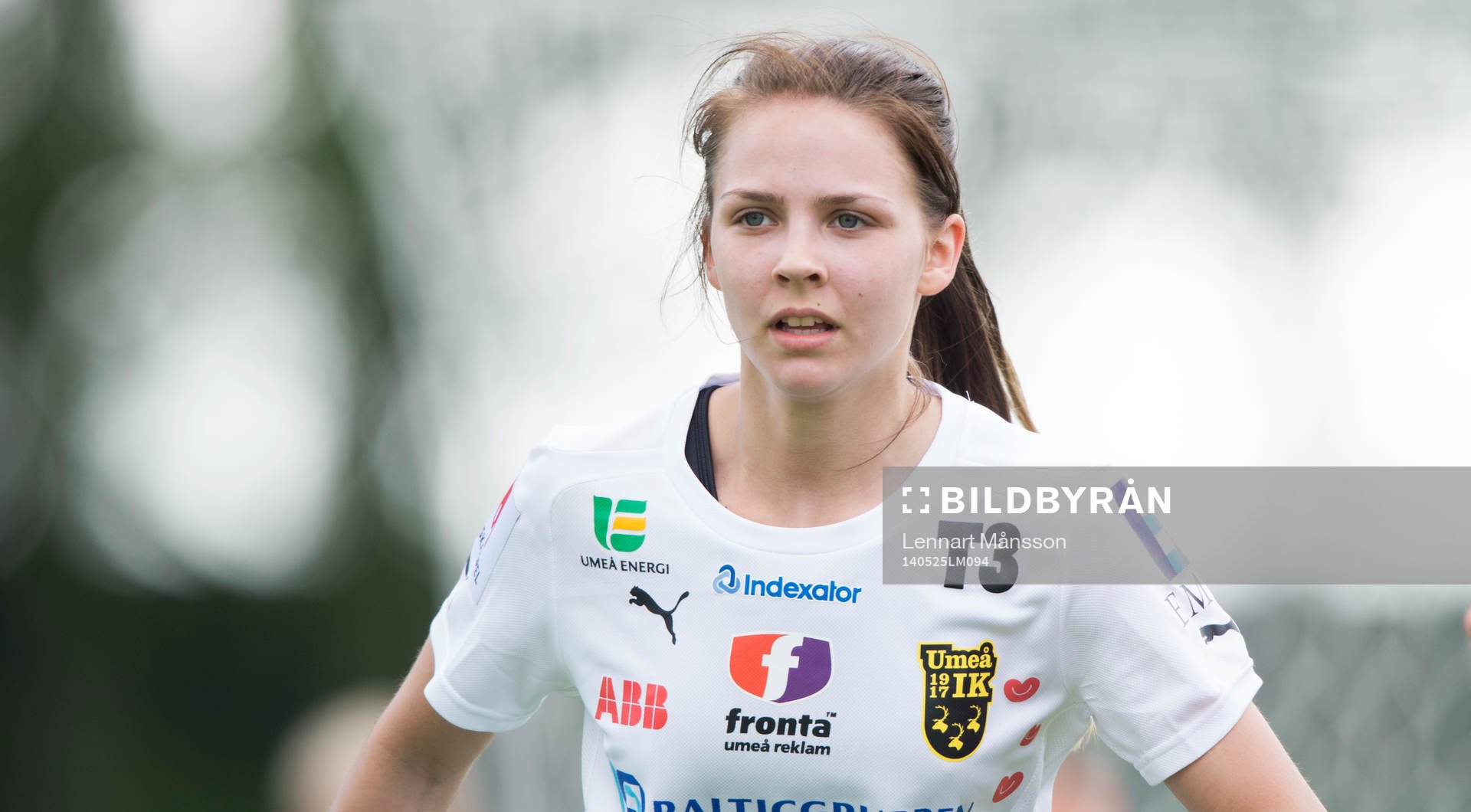 Umeås Johanna Nyman i matchen i damallsvenskan mellan