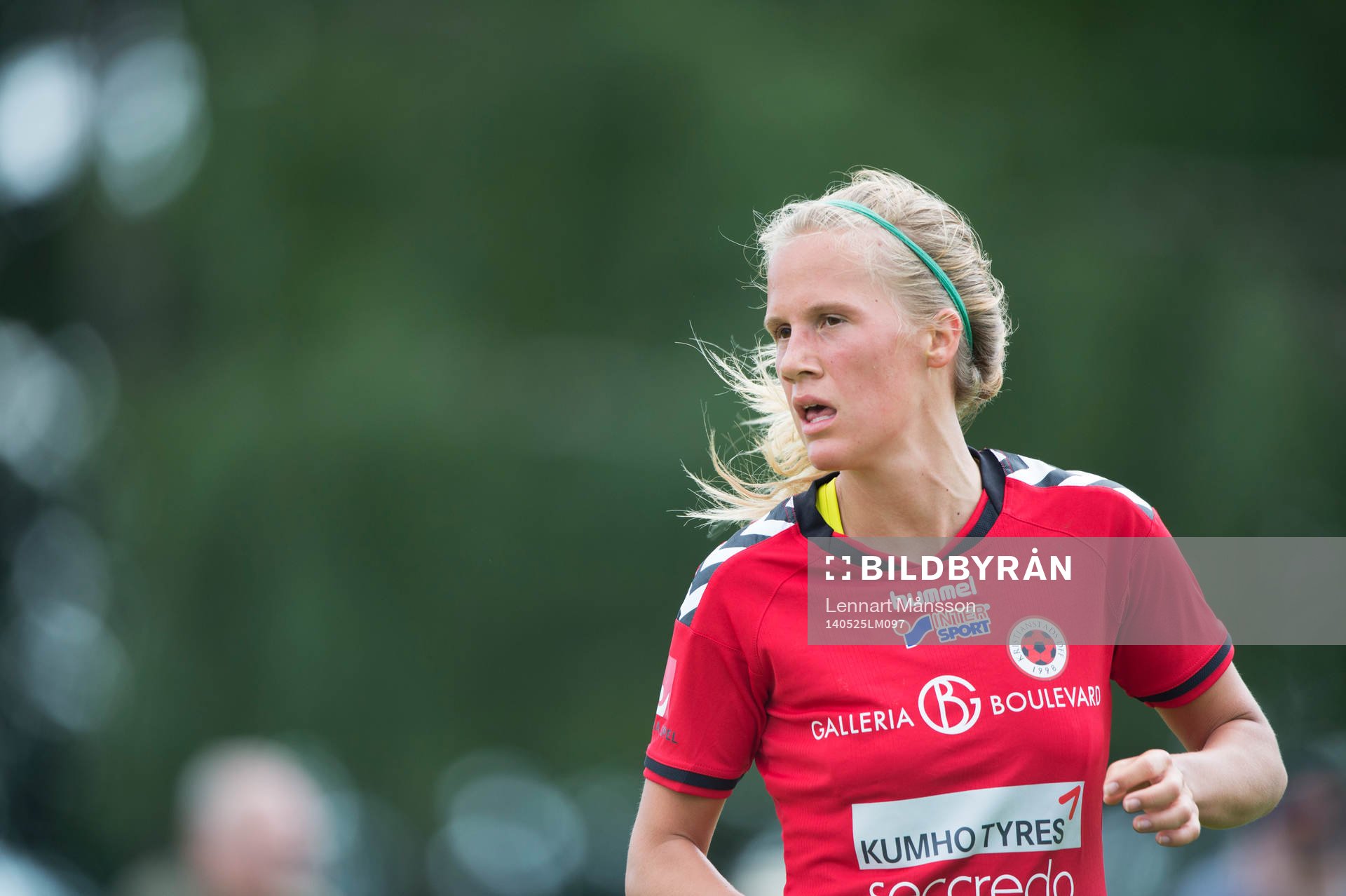 Kristianstads Amanda Persson i matchen i damallsvenskan mellan Kristianstad och Umeå i Kristianstad 25 maj  2014.