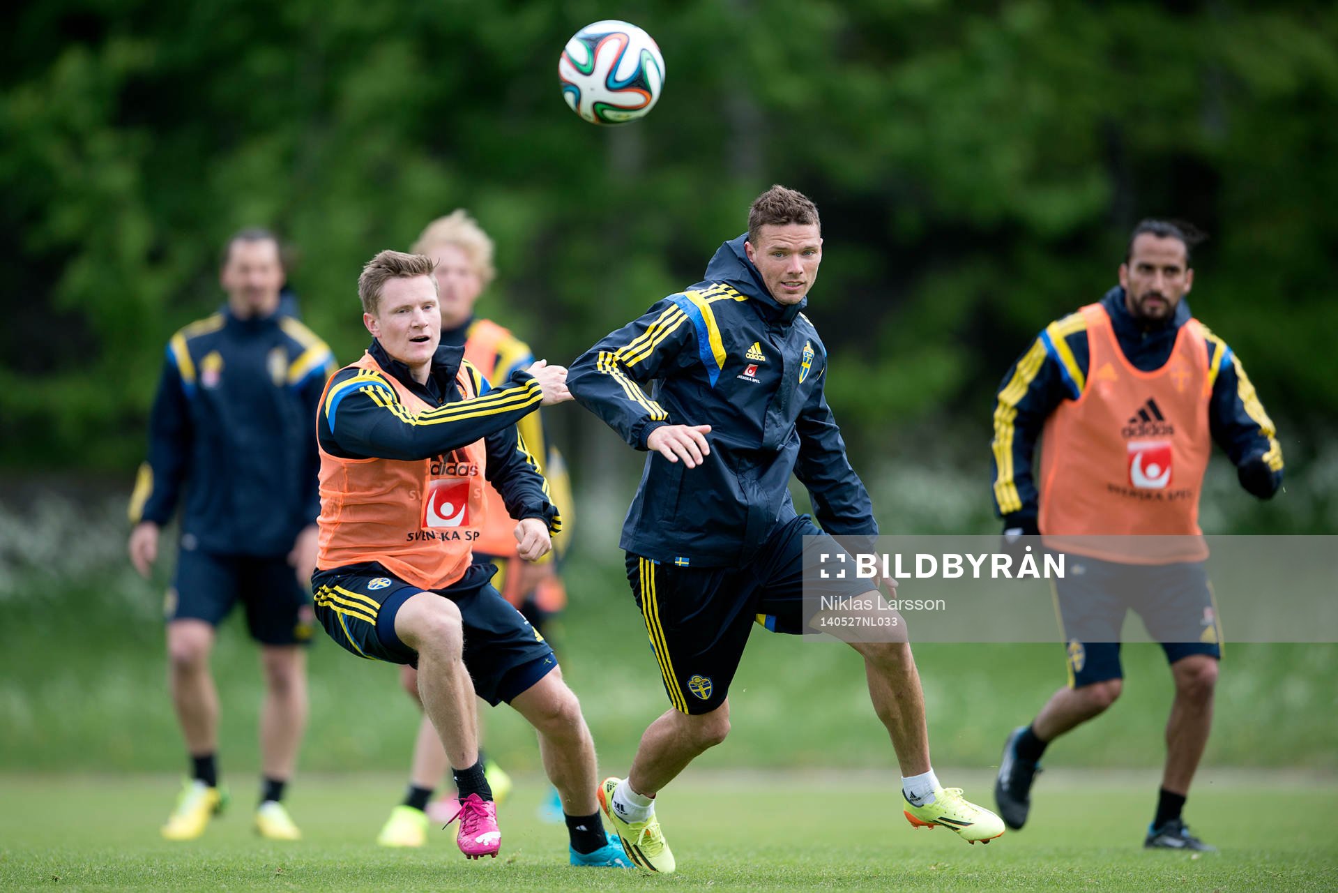 Sveriges Marcus Berg och Mattias Johansson