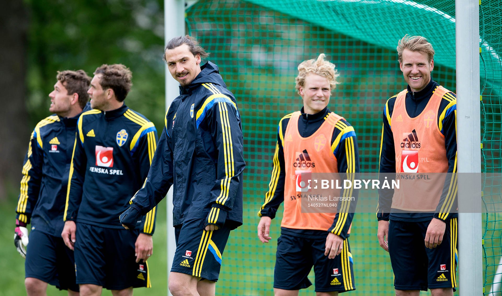 Sveriges Zlatan Ibrahimovic, Oscar Hiljemark och Ola