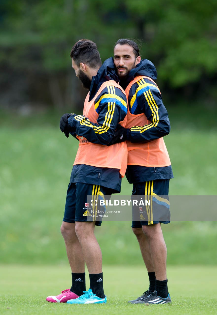 Sveriges Jimmy Durmaz och Erkan Zengin
