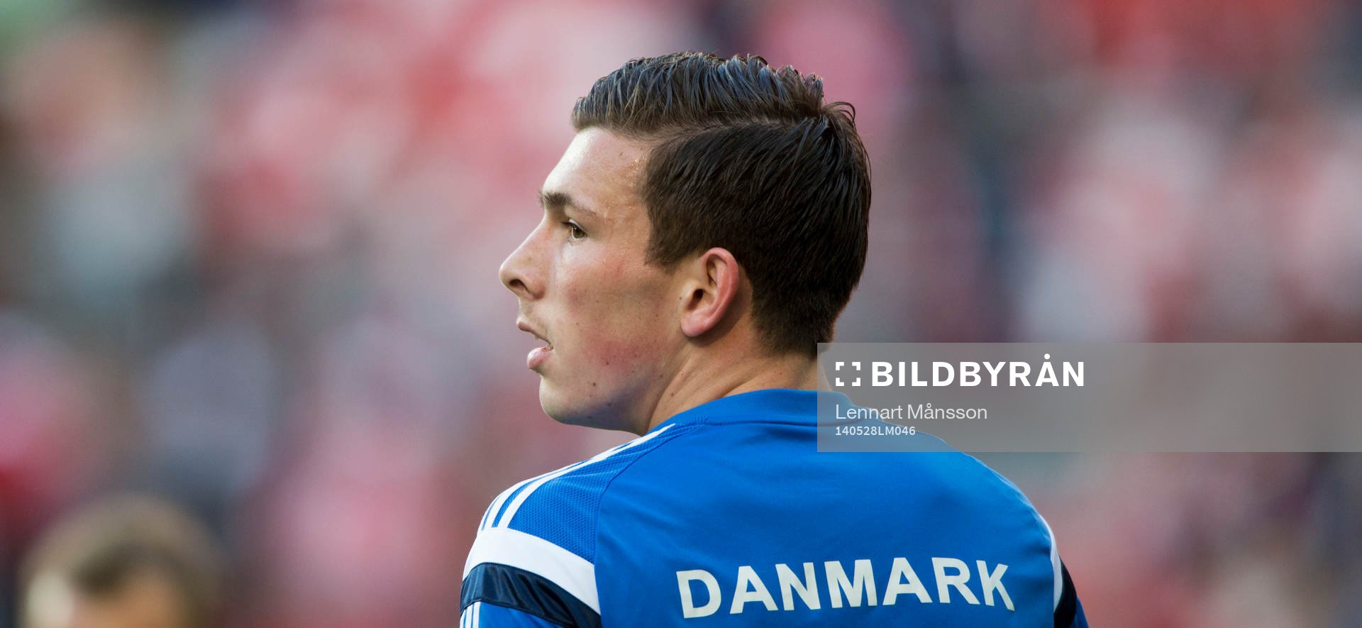 Danmarks Pierre Emile Höjbjerg i landskampen mellan