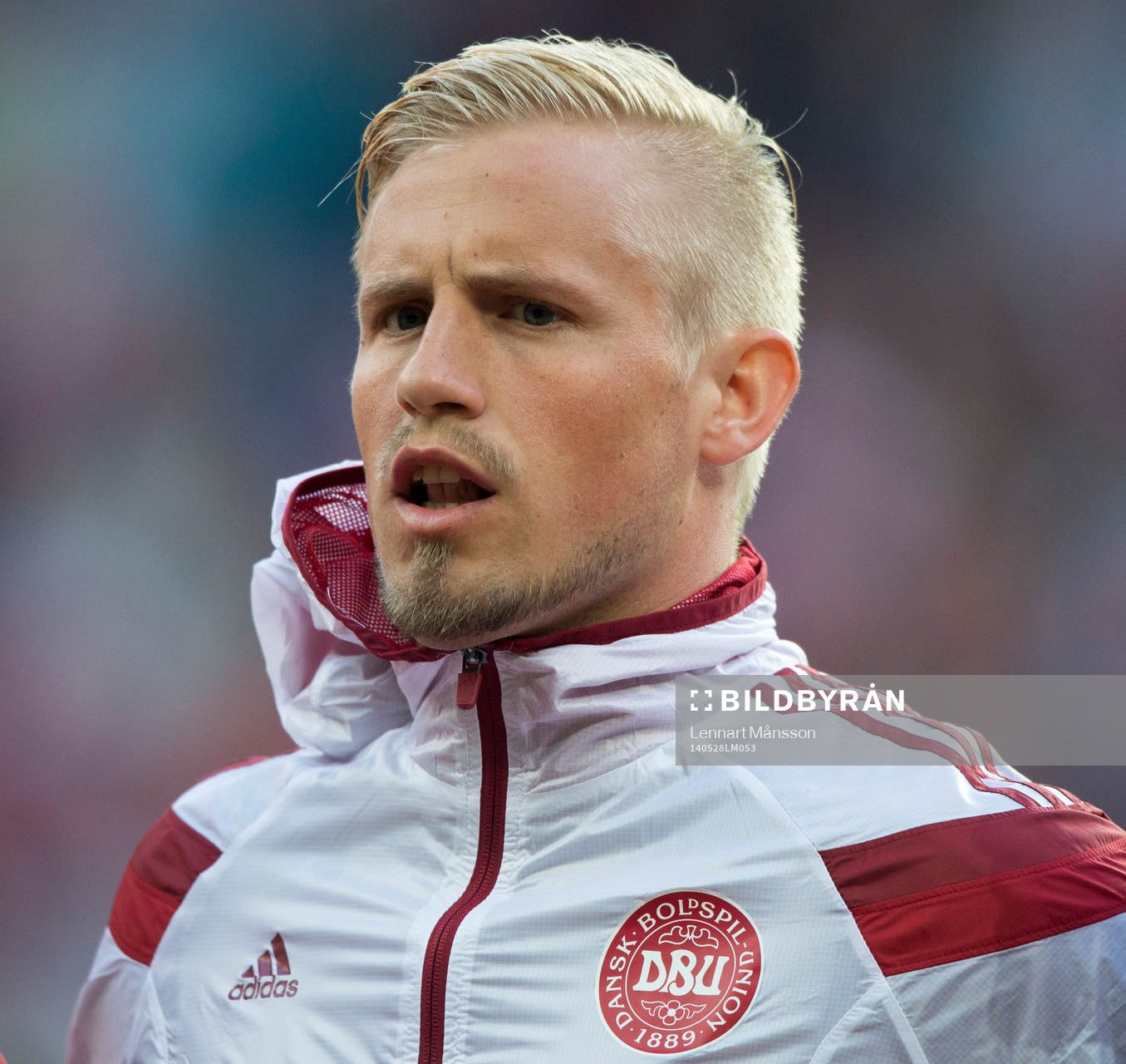 Danmarks målman Kasper Schmeichel i landskampen mellan