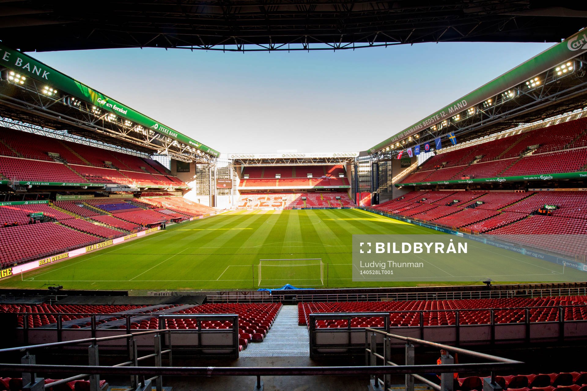 Interiör Parken Stadion införu landskapen i fotboll