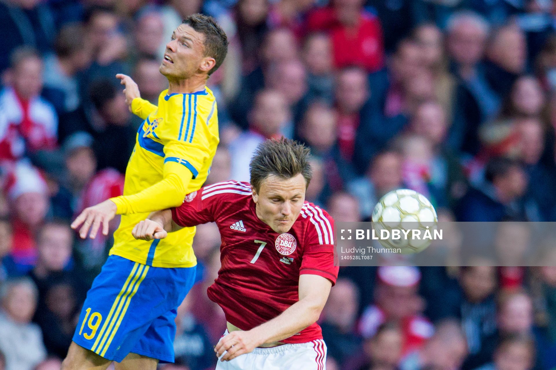 Sveriges Marcus Berg och Danmarks William K Jörgensen