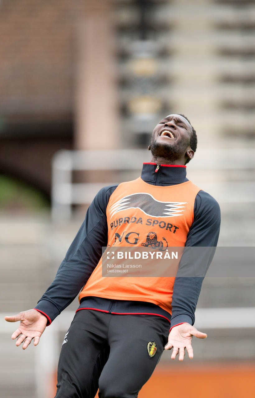 Belgiens Romelu Lukaku deppar