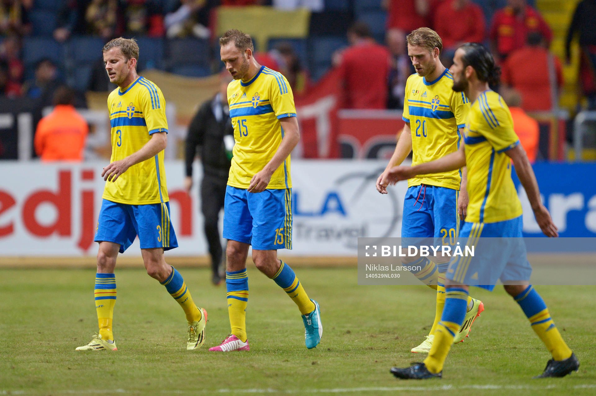 Sveriges Mikael Antonsson, Andreas Granqvist,  Ola Toivonen