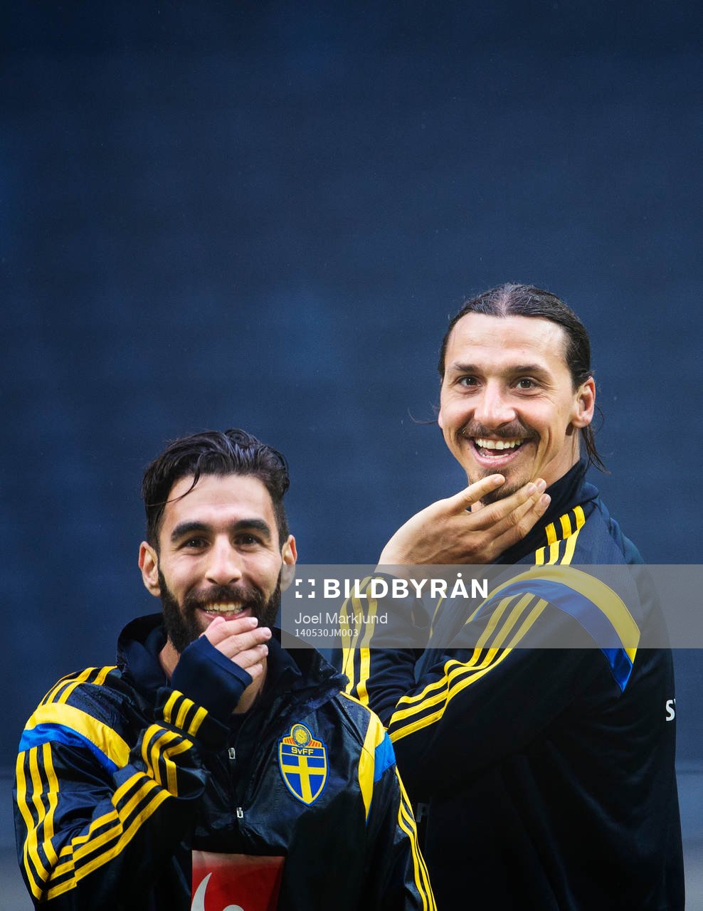 Jimmy Durmaz och Zlatan Ibrahimovic på Sveriges