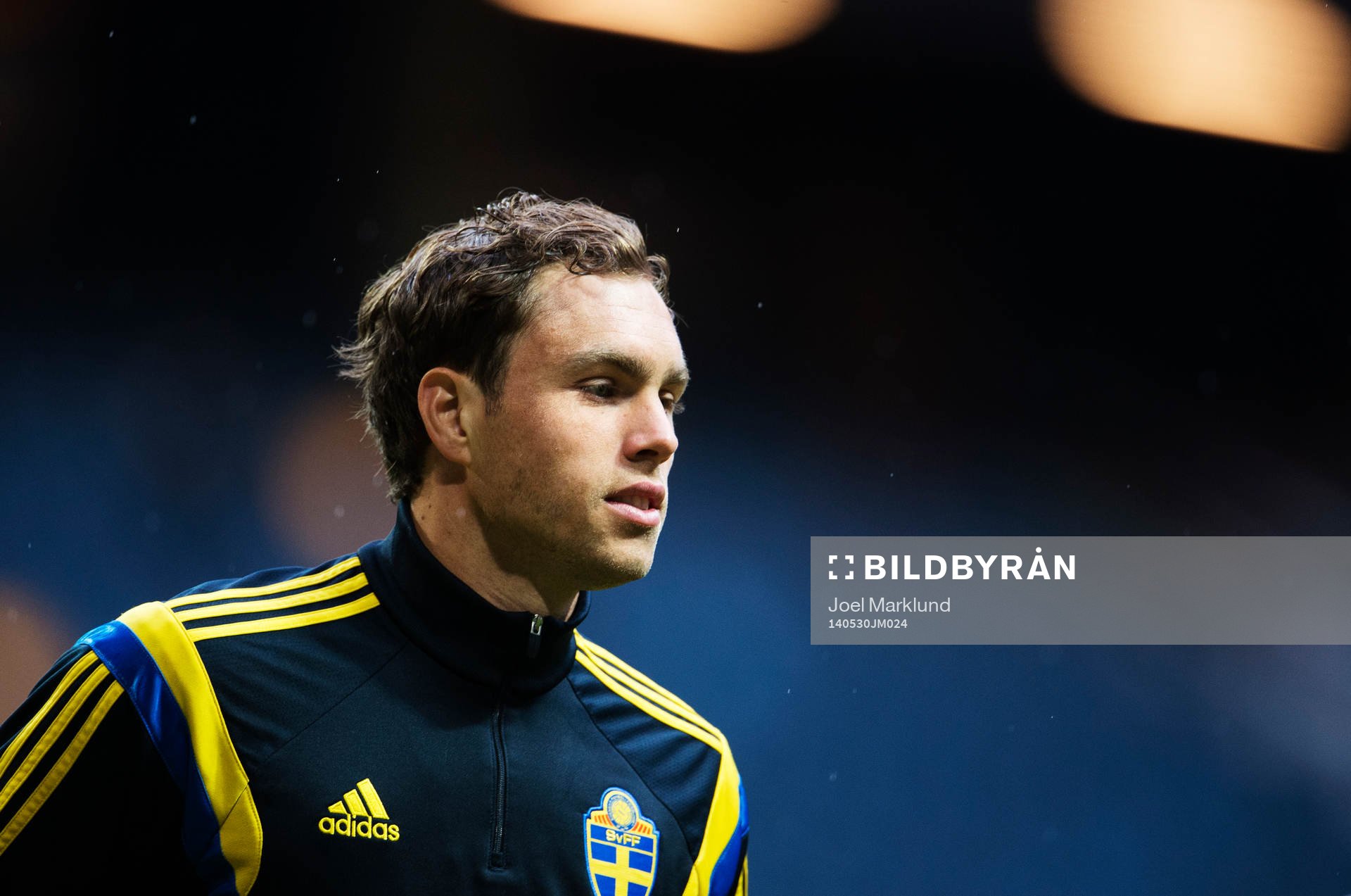 Johan Elmander på Sveriges fotbollandslags träning