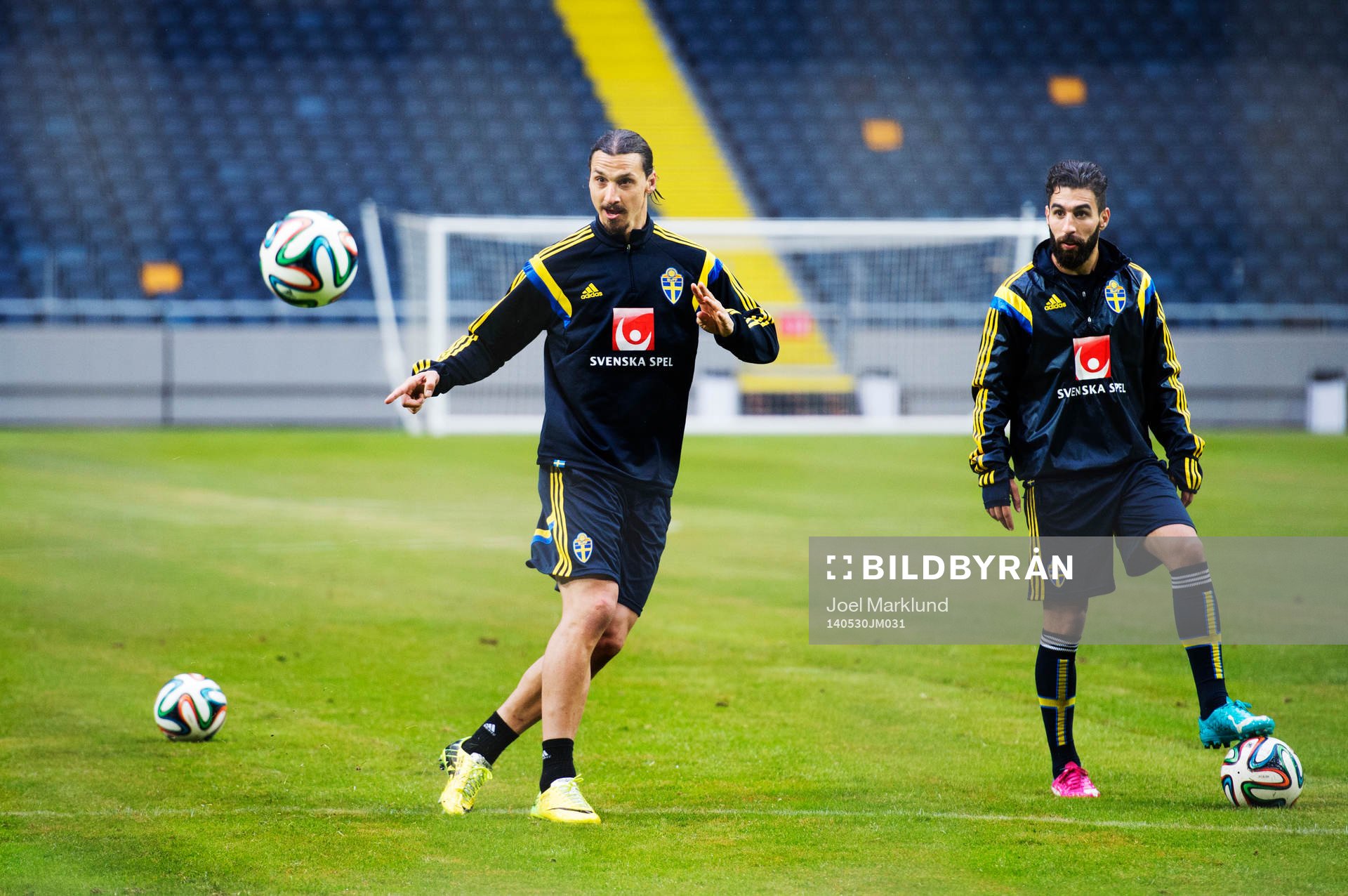 Zlatan Ibrahimovic och Jimmy Durmaz på Sveriges