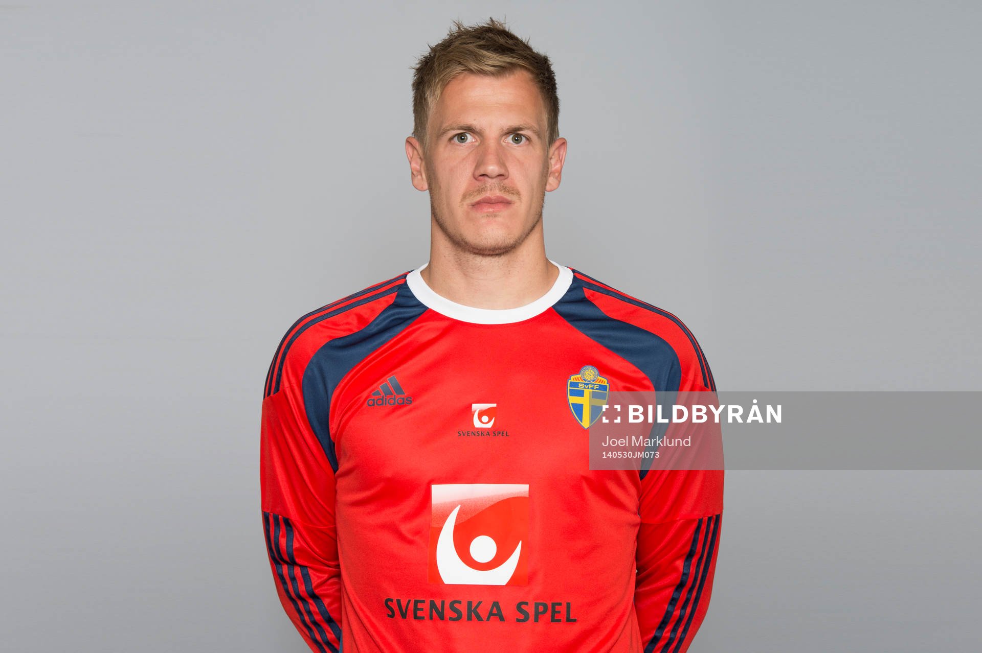 Sveriges fotbollsspelare Johan Dahlin