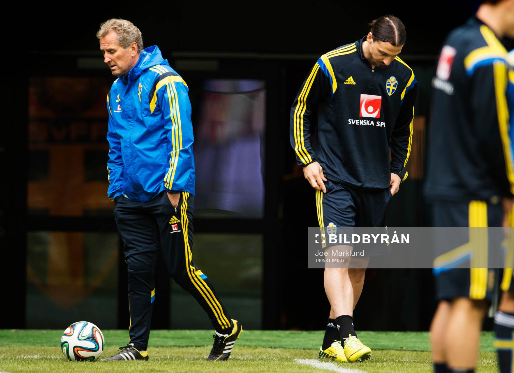 Förbundskapten Erik Hamrén och Zlatan Ibrahimovic