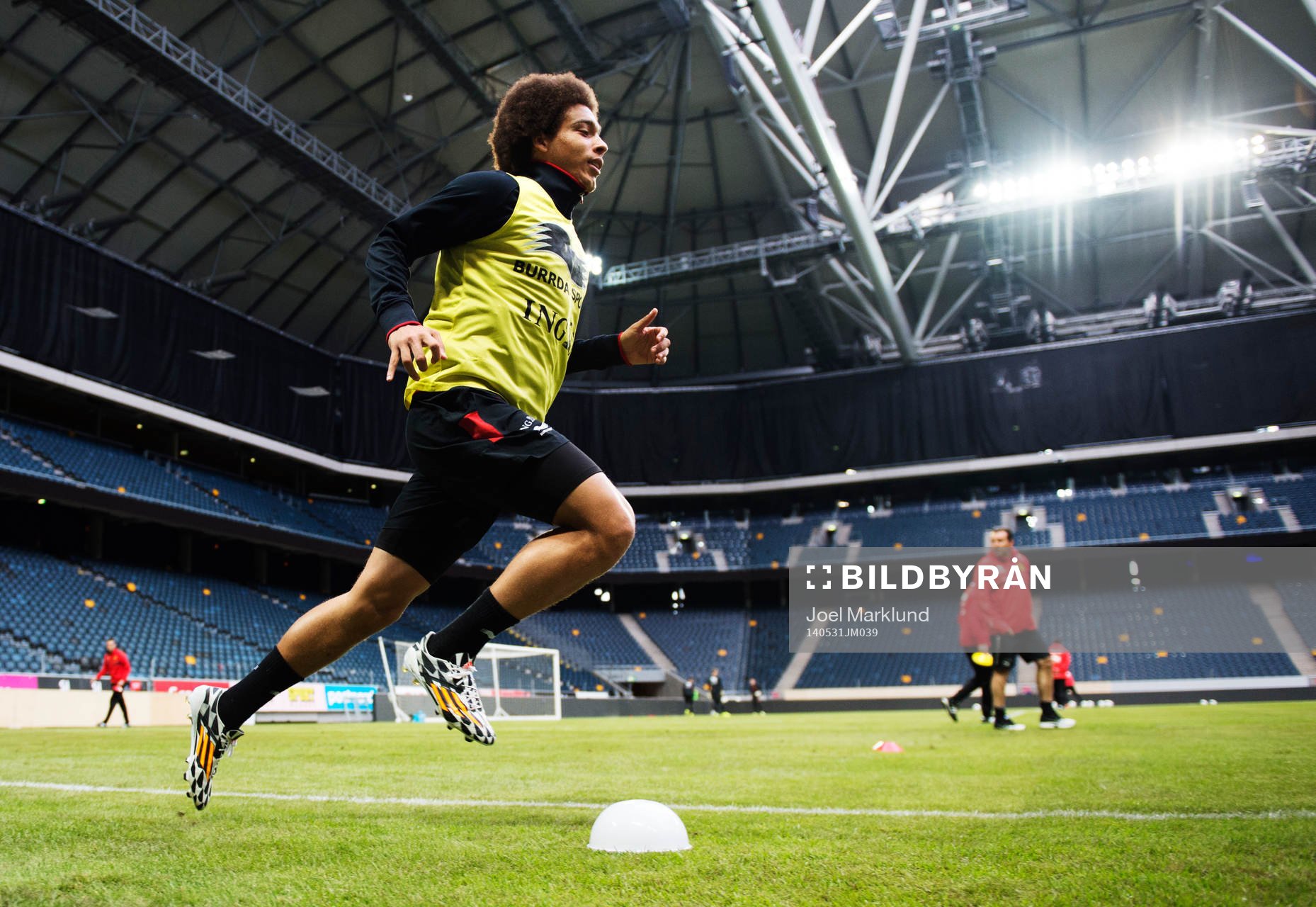 Axel Witsel under Belgiens fotbollandslags träning den 31 maj 2014 i Stockholm.