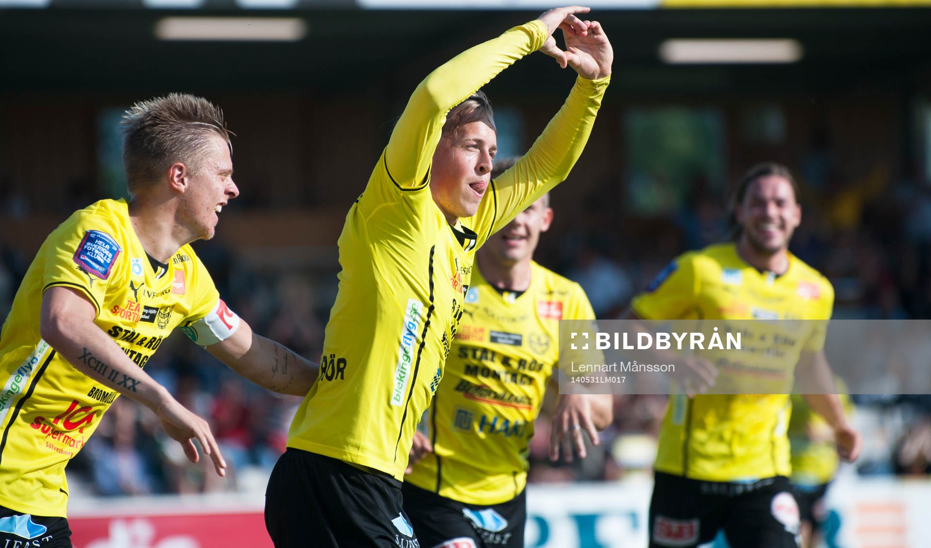 Mjällbys inhoppare Robin Strömberg gjorde 1-0 på