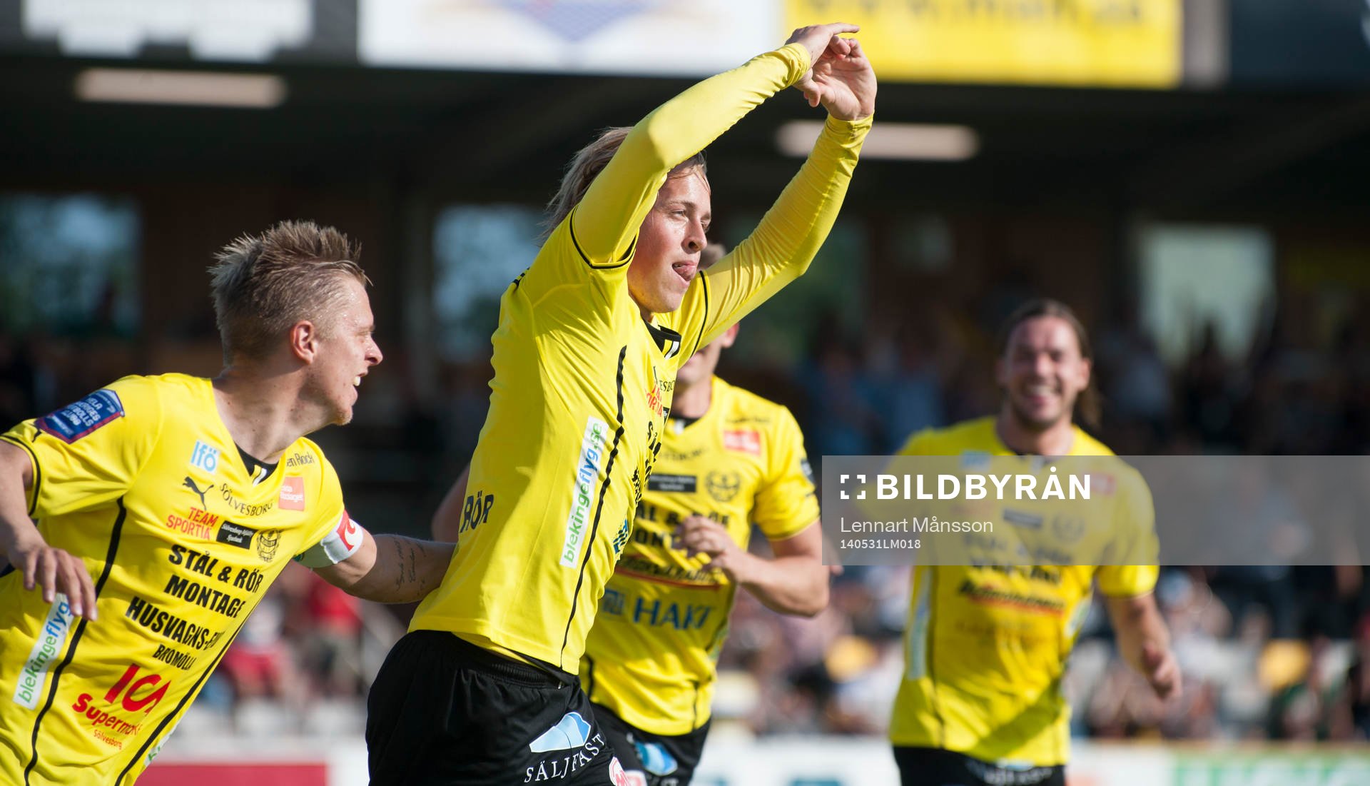 Mjällbys inhoppare Robin Strömberg gjorde 1-0 på