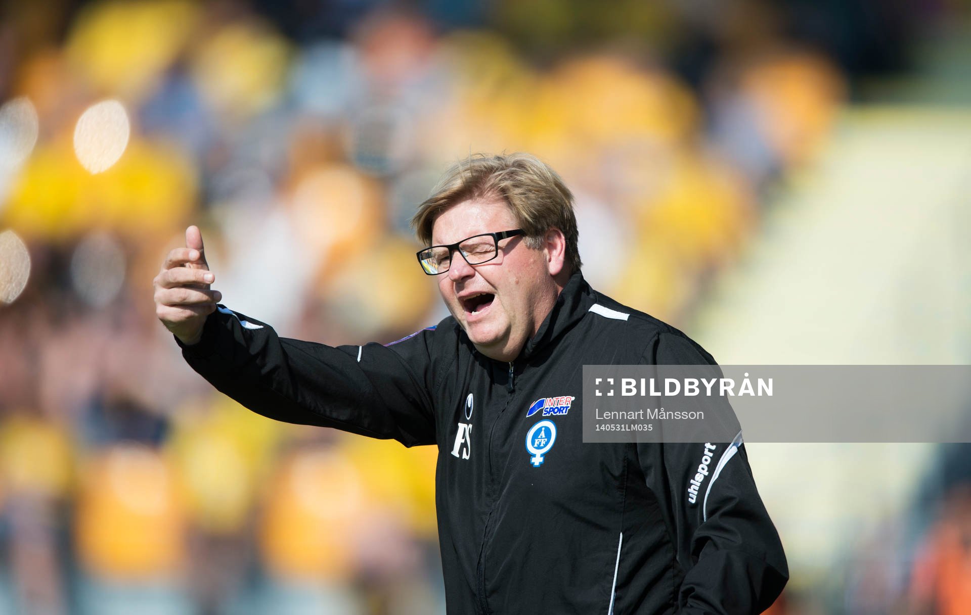 Åtvidabergs tränare Peter Swärdh i matchen i allsvenskan