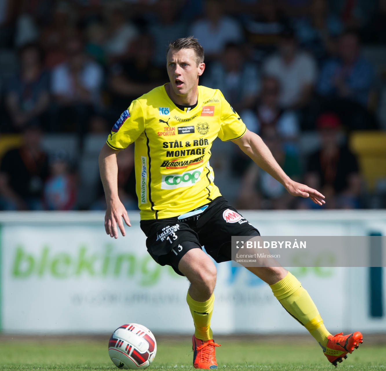 Mjällbys Daniel Nilsson i matchen i allsvenskan mellan