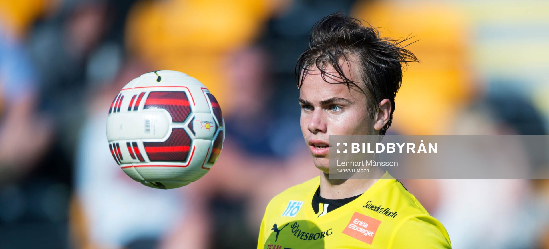 Mjällbys Andreas Blomqvist i matchen i allsvenskan mellan