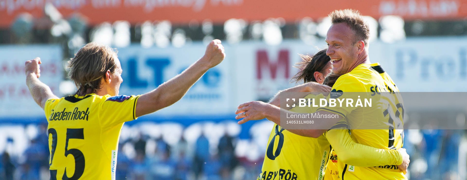 Mjällbys inhoppare Robin Strömberg gjorde 1-0 på